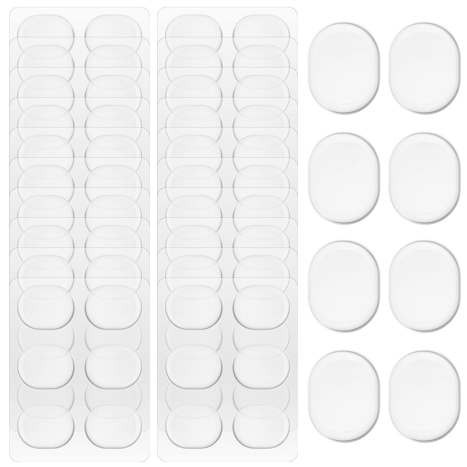 Yeshone 60 Pieces Drum Dampeners Gel Pads Silicone Soft Moon Gels for Drums Cymbals Tone Control Accessories