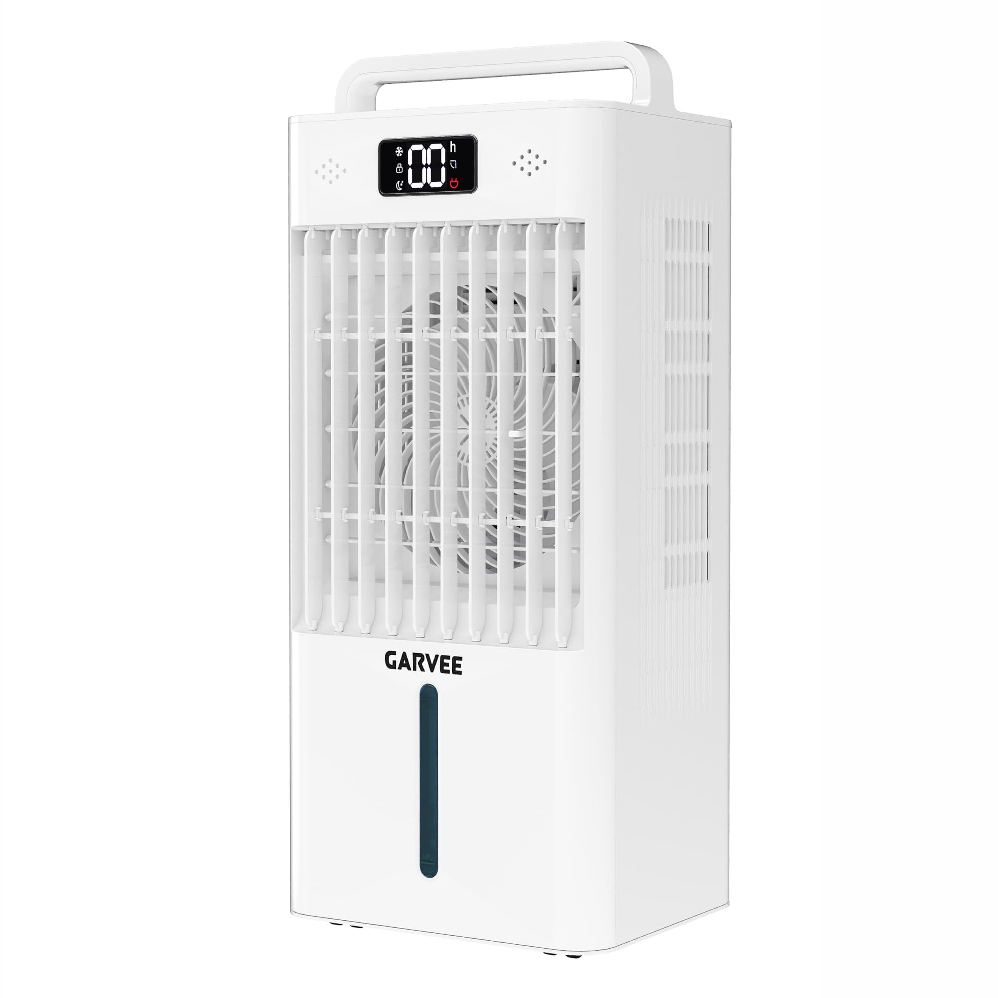 3-IN-1portable air conditioners, 1.84Gal Touch Screen Swamp Cooler with Remote Control, 6 Speeds/3 Modes/LED Display/90+90 Oscil