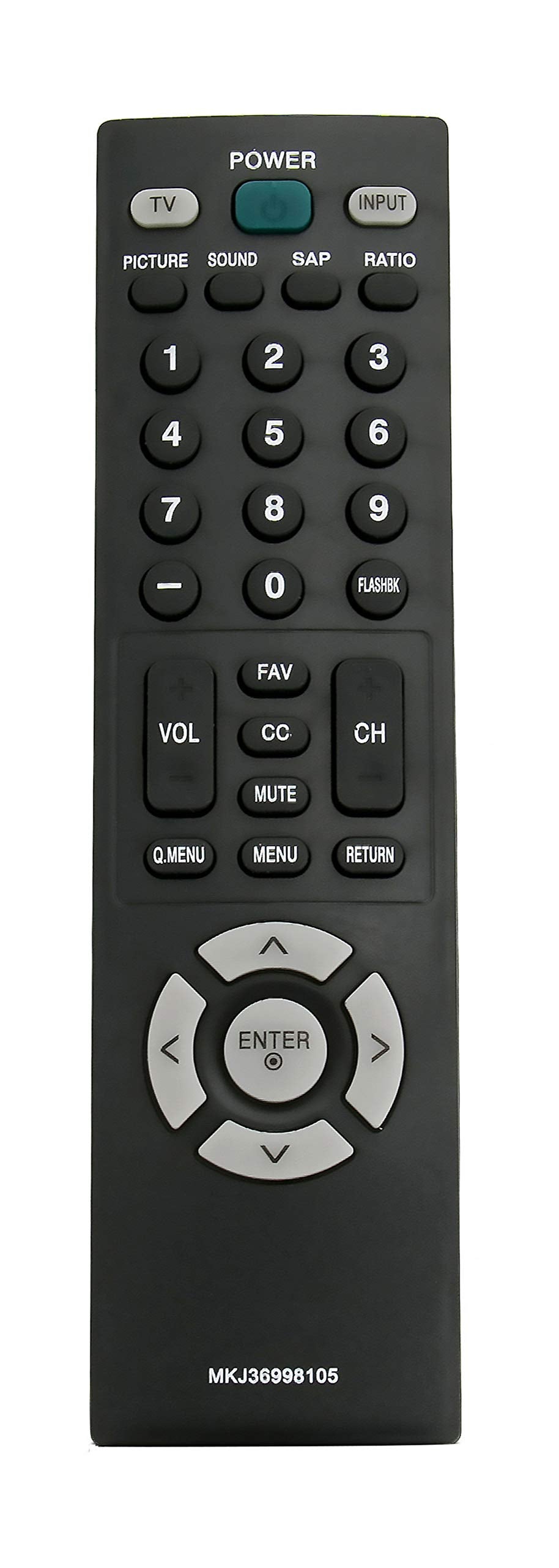 New MKJ36998105 Replace Remote fit for LG LCD TV 26LG30-UA 19LG31 22LG31 37LG30 2630 22LG30 26LG30 22LF10 19LF10C 19LF10 19LG30 19LG31 22LG30 22LG31 22LG30DC 26LG30 26LG30DC 42LB50C 42LB5DC 42LC50C