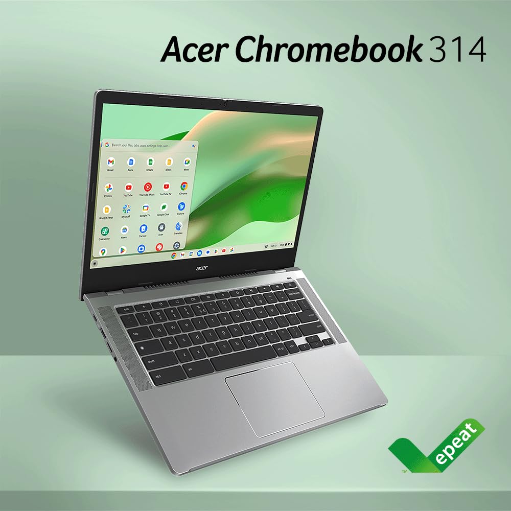 Acer Chromebook 314 Cb314 4H C2Uw Laptop | Intel Processor N100 | 14'' Full Hd (1920 X 1080) Ips Display | 4Gb Lpddr5 | 64Gb Emm