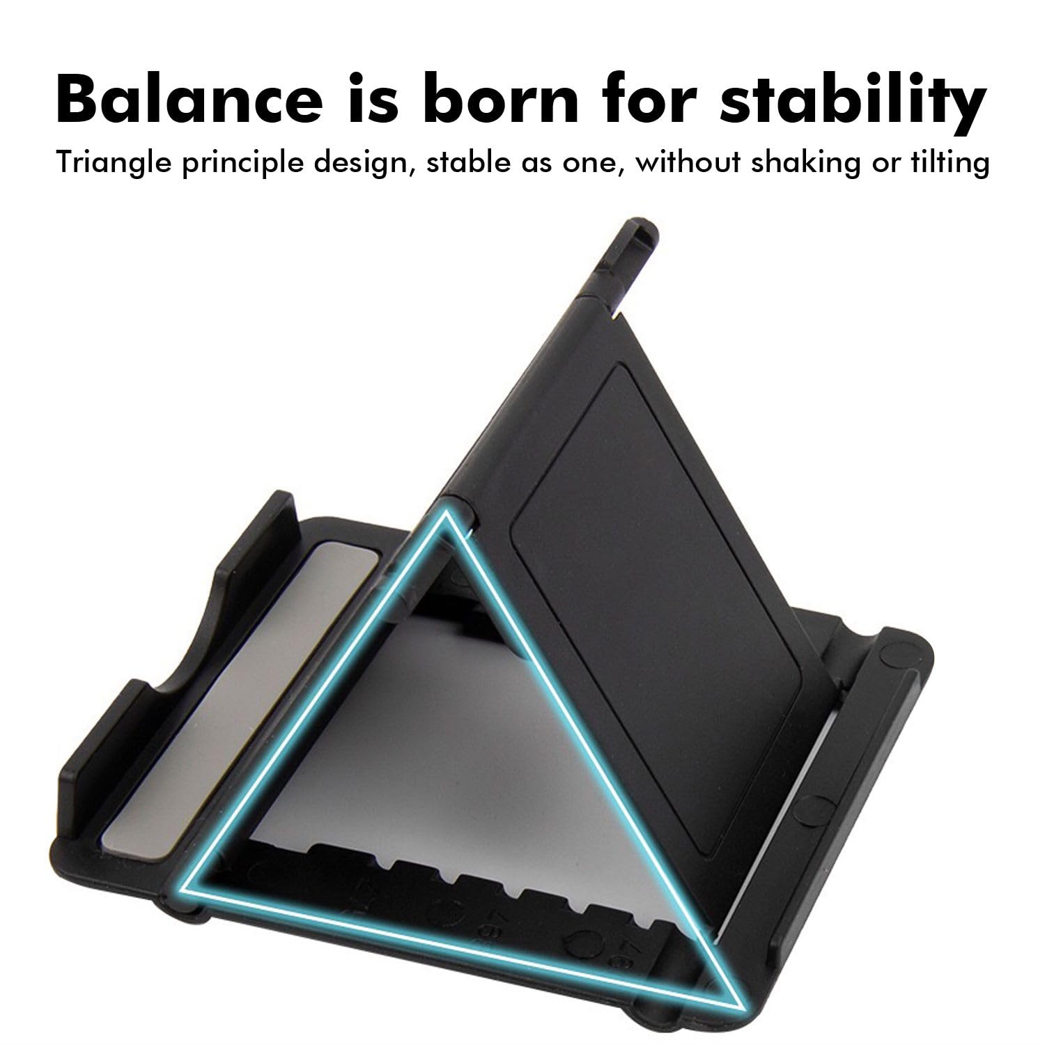 Hzzadzxw Portable Cell Phone Stand Holder For Desk, ?2 Pack? Foldable Pocket-Sized Adjustable Mount, Universal Desktop Kickstand