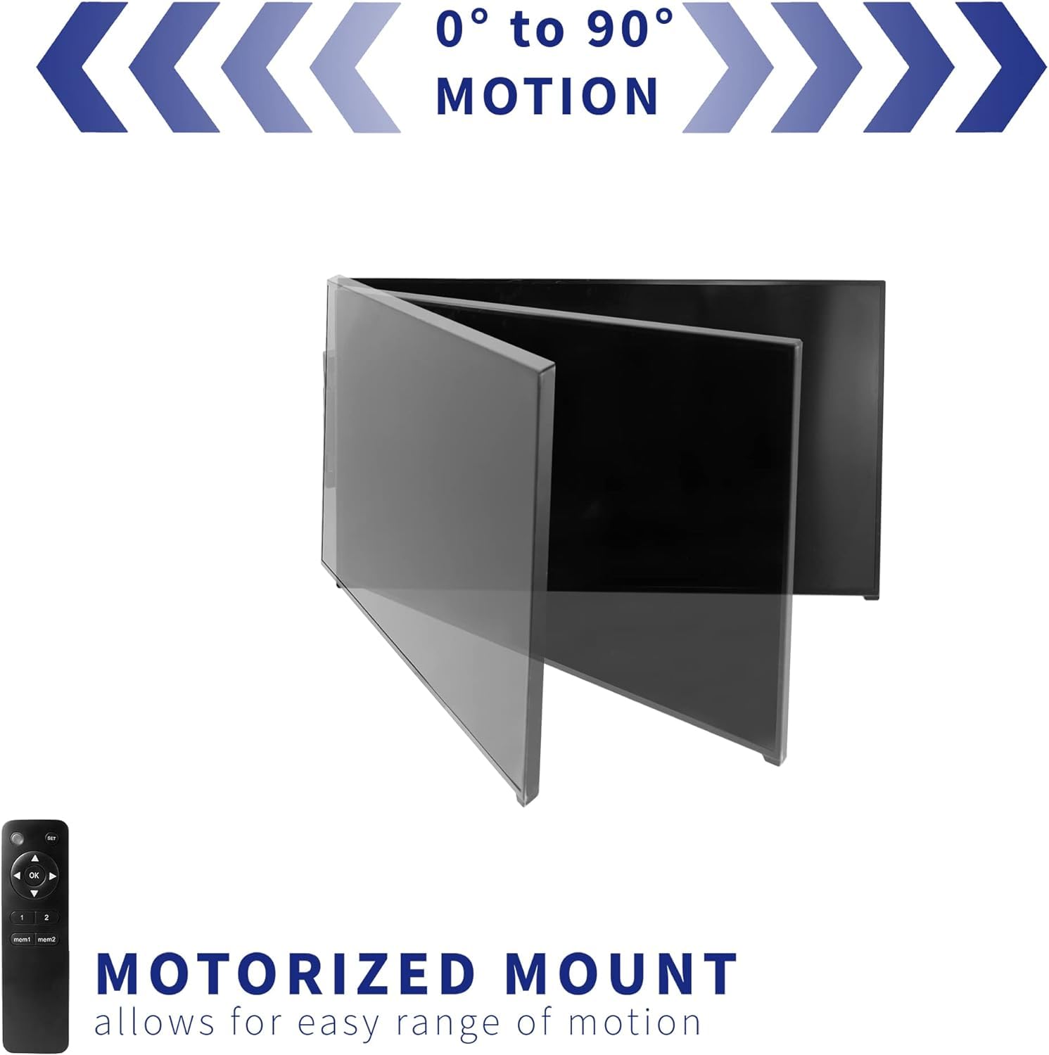 VIVO Steel Low Profile Electric TV Wall Mount for 32 to 75 inch LCD LED Plasma Screens, Motorized Swing TV Bracket with 90 Degree Swivel, White, MOUNT E WM075W