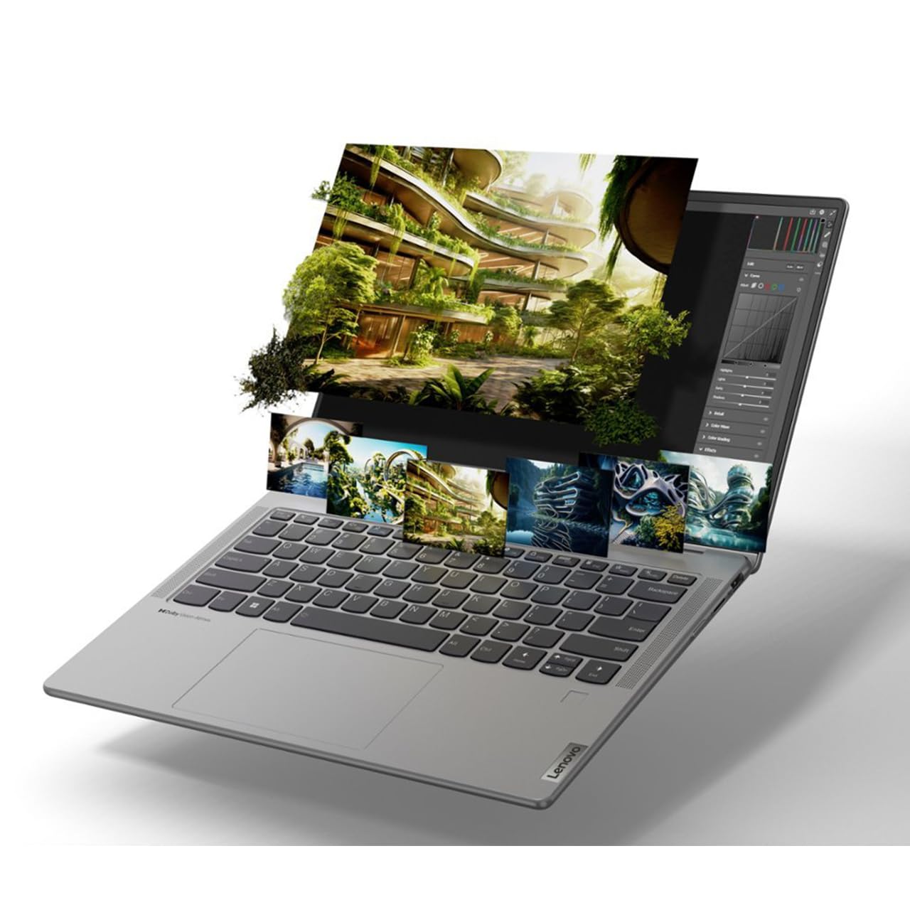 Lenovo Yoga 7 2-In-1 Laptop, 14 Wuxga Touchscreen Display, 6-Cores Ryzen 5 8640Hs (Up To 4.9 Ghz), 8Gb Ram, 512Gb Pcle Ssd, Back