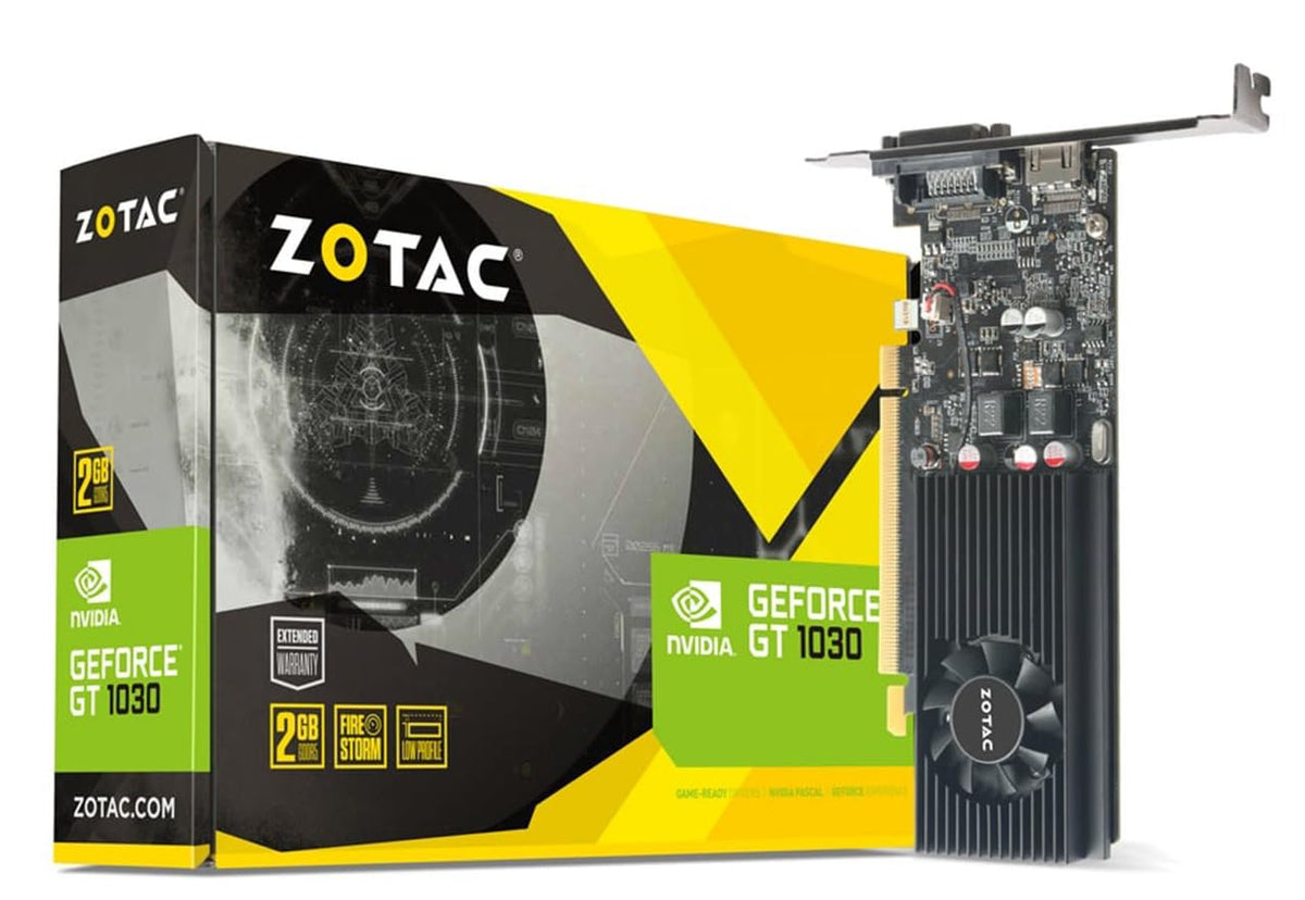 Zotac Geforce Gt 1030 2Gb Gddr5 64-Bit Pcie 3.0 Directx 12 Hdcp Ready Low Profile Video Card Zt-P10300A-10L