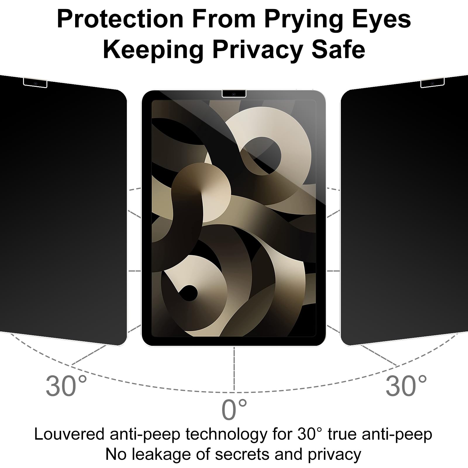 Privacy Screen Protector For Ipad Pro Tablet (Air 5/4, 10.9 Inch, 2022/2020 Released), Scratch Resistant 9H Hardness Ipad 10.9''