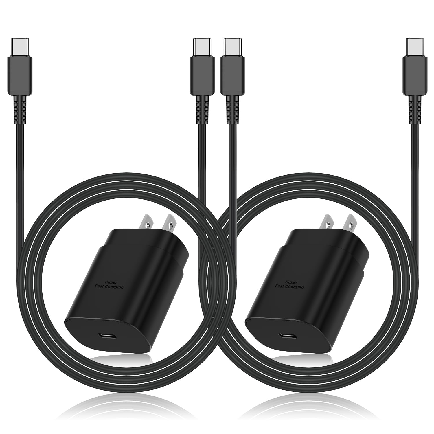 Super Fast Charger Type C, 2Pack 25W Usb C Wall Charging Block Adapter And 6Ft Android Phone Charger Cable For Samsung Galaxy S23 Ultra/S23/S23+/S22/S22 Ultra/S22+/S22 Plus/S21/Note 20 Ultra/Note10+