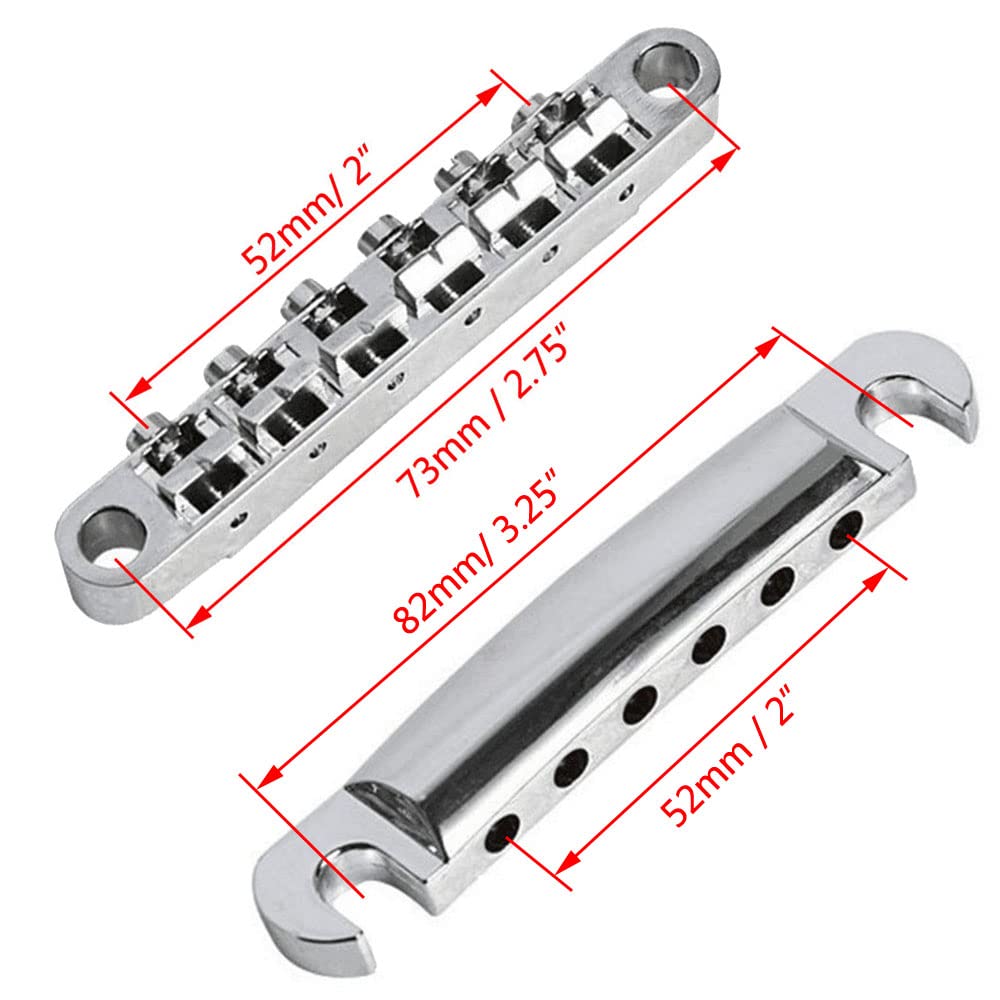 Electric Guitar Tune O Matic Tailpiece Bridge Set W/Studs Mounting Accessories Fit For Epiphone Les Paul Replacement Parts