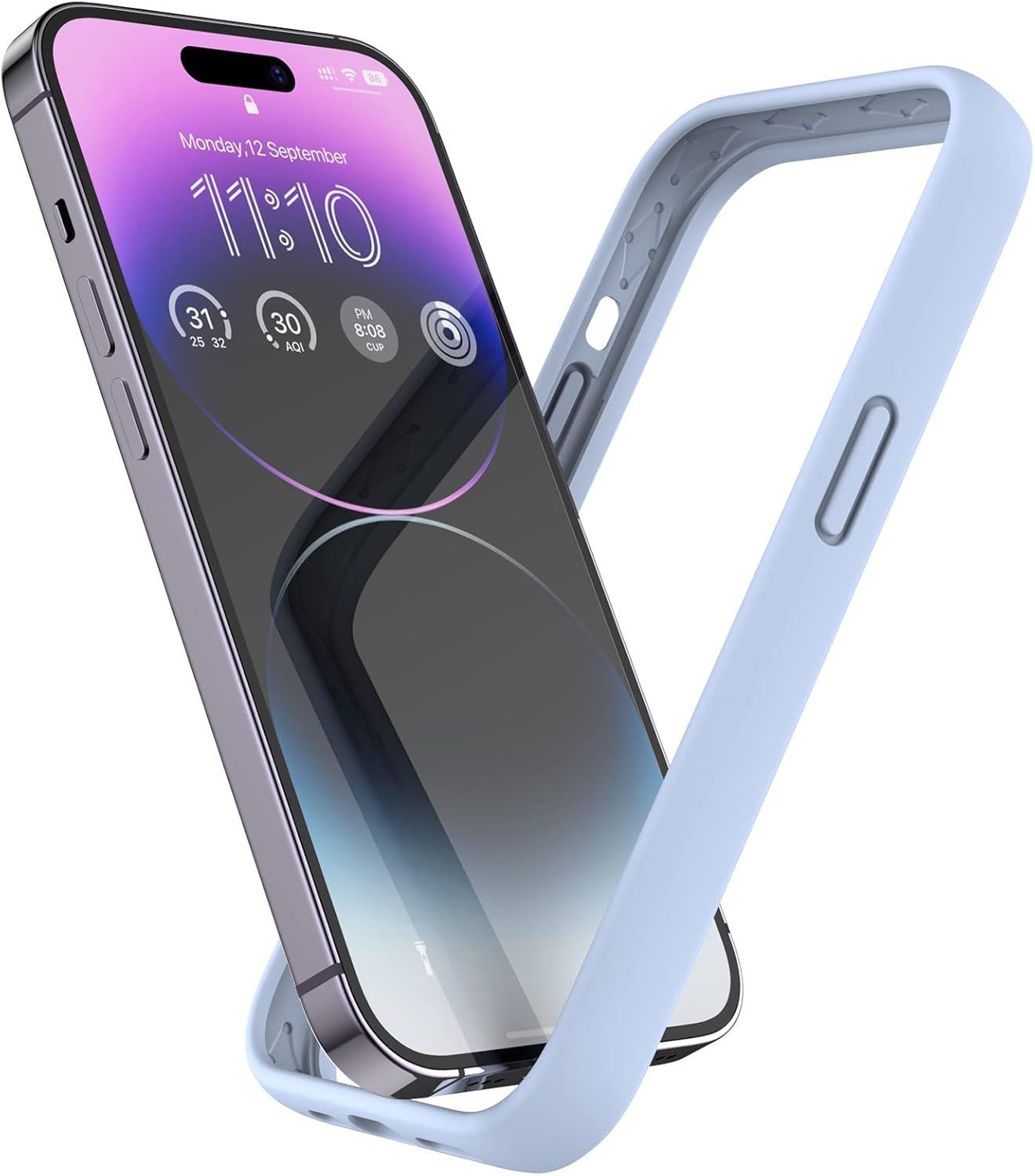 Tocol For Iphone 15 Plus Bumper, Military Grade Drop Tested Slim Bumper For Iphone 15 Plus, Light Blue