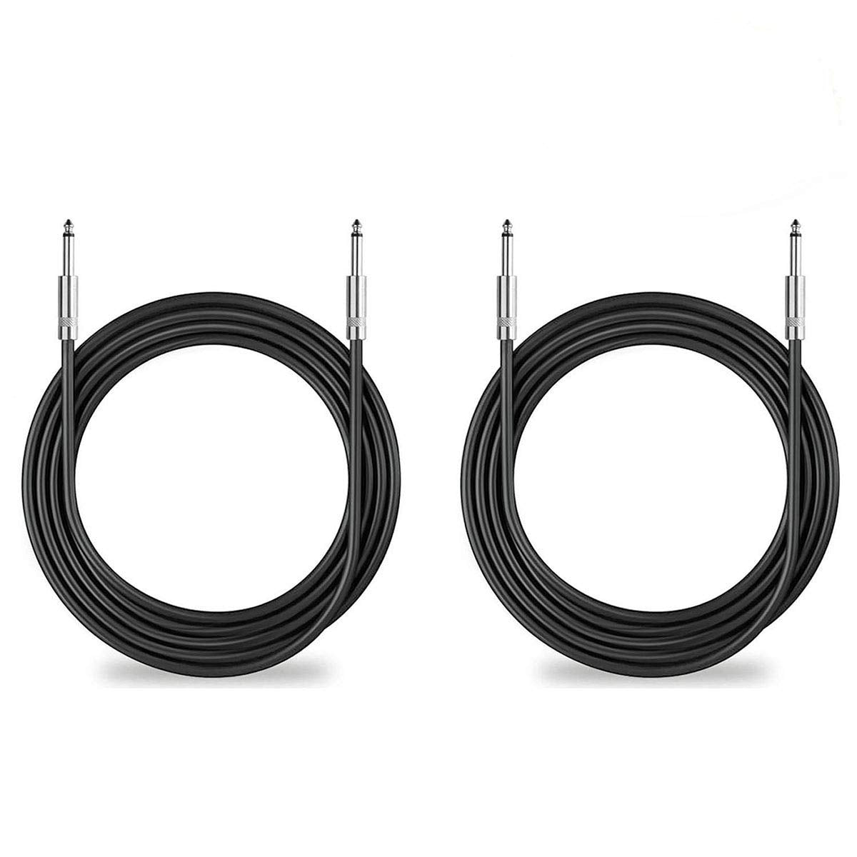 Yuyaokk 2Pack 50 Ft 1/4'' To 1/4'' Speaker Cables, True 12Awg Patch Cords, 1/4 Male Inch Dj/Pa Audio Speaker Cable 12 Gauge Wire
