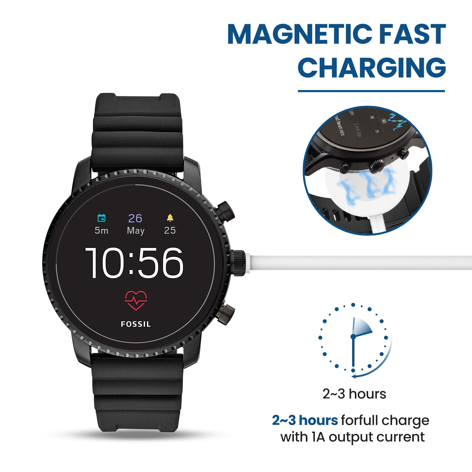 Compatible With Michael Kors Gen 4/Gen 5/Gen 6 Smart Watch Charger, 3.3Ft Replacement Magnetic Charger For Michael Kors Gen 5E M