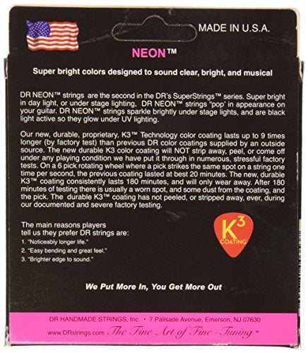 Dr Strings Hi-Def Neon Electric Guitar Strings (Npe-11)