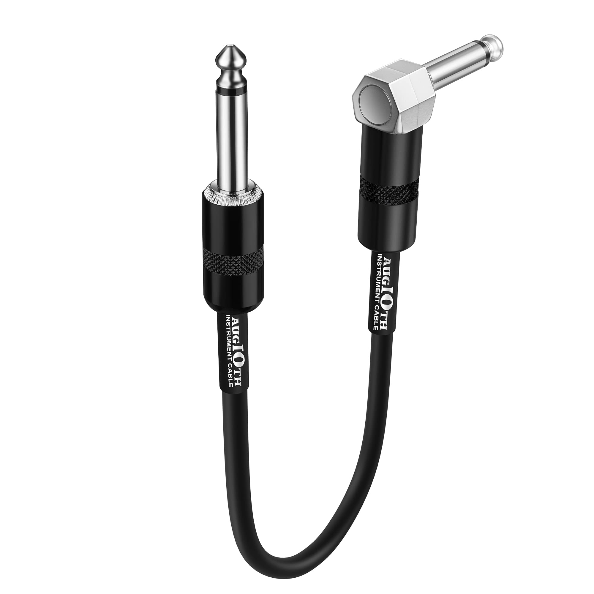 Augioth 6 Inch Guitar Patch Cable 15 Cm Performance Guitar Effect Pedal Cables Straight To Angled