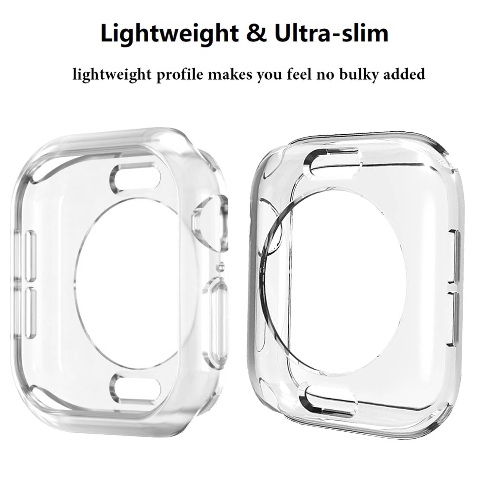 Hontao Ultra Thin Soft Tpu Shockproof Bumper Case For Iwatch Apple Watch Series 3/2/1 Clear 38Mm