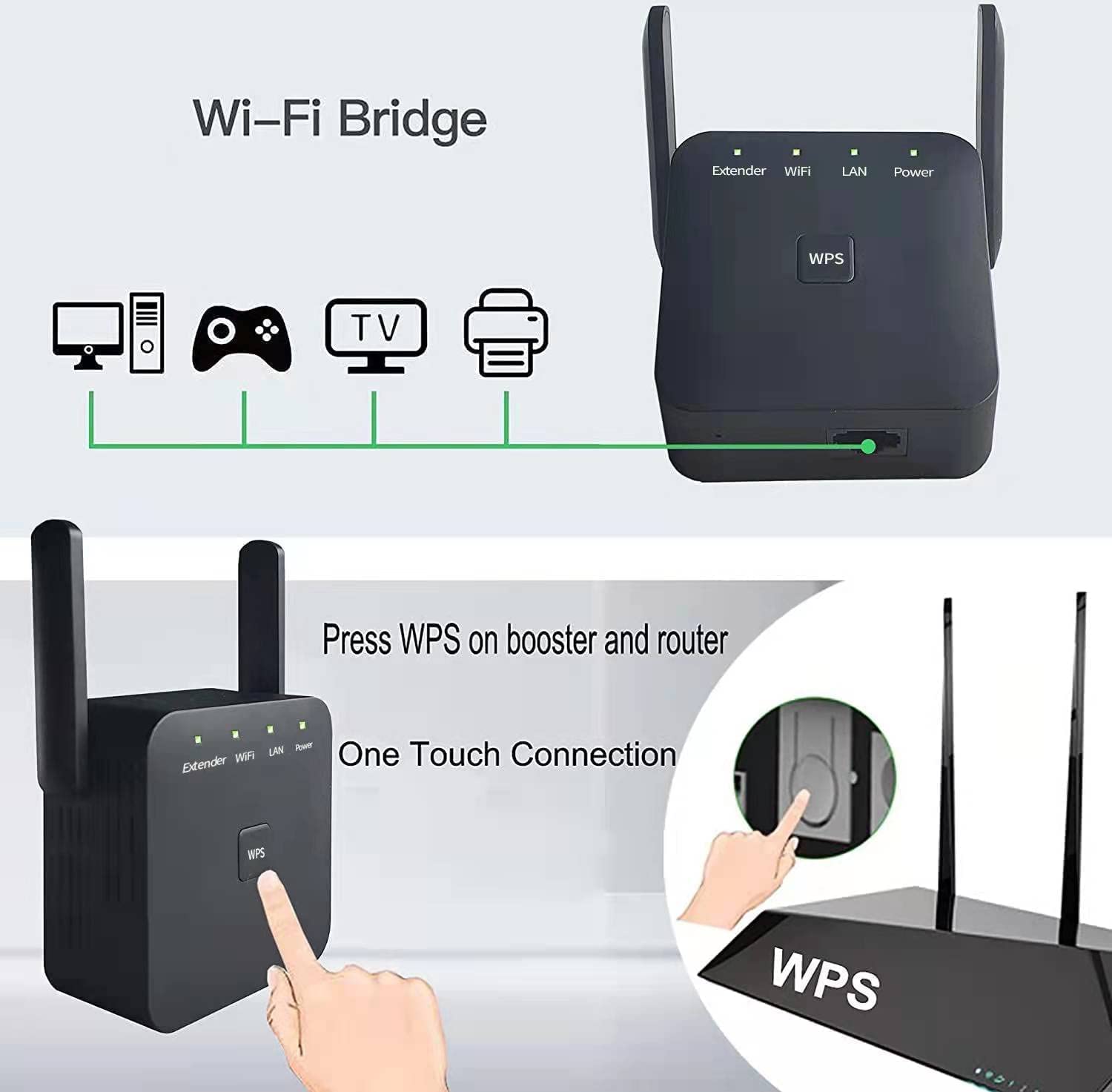 2024 Newest Wifi Extender, Wifi Repeater, Wifi Booster, Covers Up To 8640 Sq.Ft And 60 Devices, Internet Booster   With Ethernet