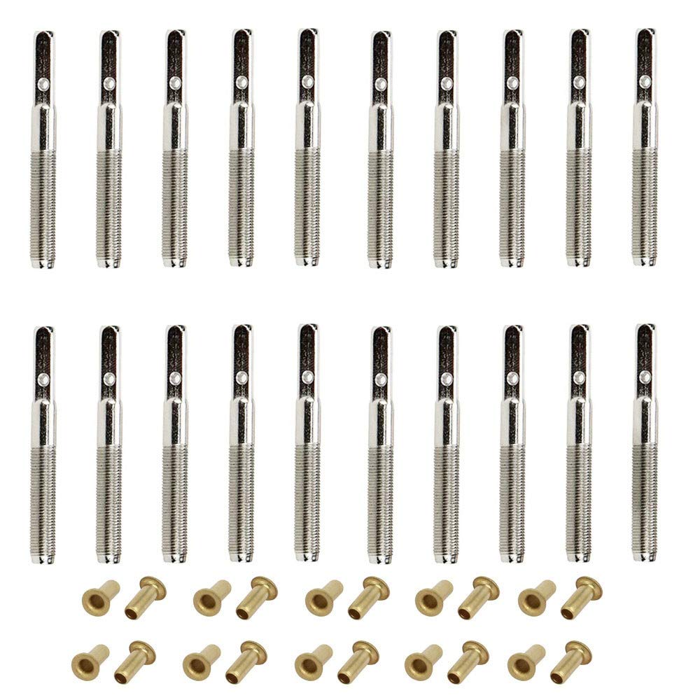 Jiayouy 20Pcs 40Mm Tuning Pin Nails With Brass Rivets Set For Lyre Harp Small Harp Musical Stringed Instrument