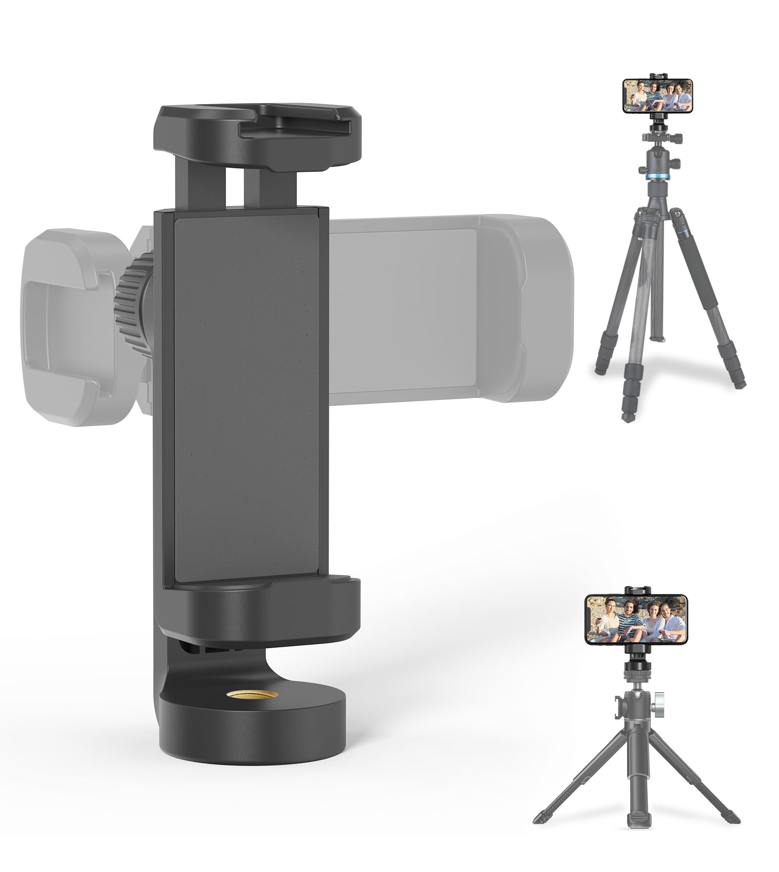 Gahenwo 4'' 12.9'' Tablet Phone Mount For Tripod, Universal Tripod Mount Adapter For Cell Phone Pad, Tablet Tripod Mount With 1/