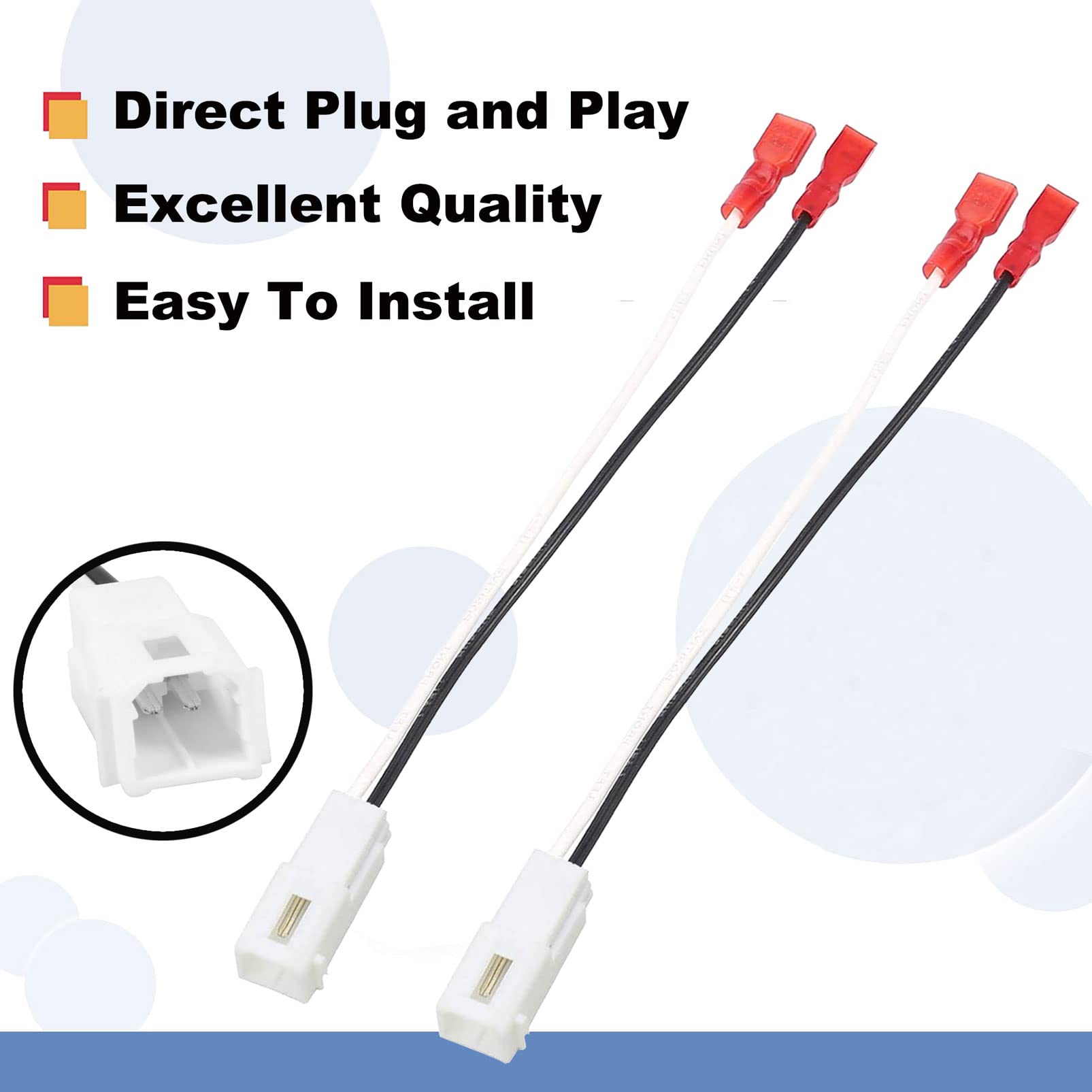 Immk Front Dash Tweeters Speaker Wiring Harness Adapter Connector Plug Replacement For Dodge Ram Jeep Cherokee Chrysler 2005 202