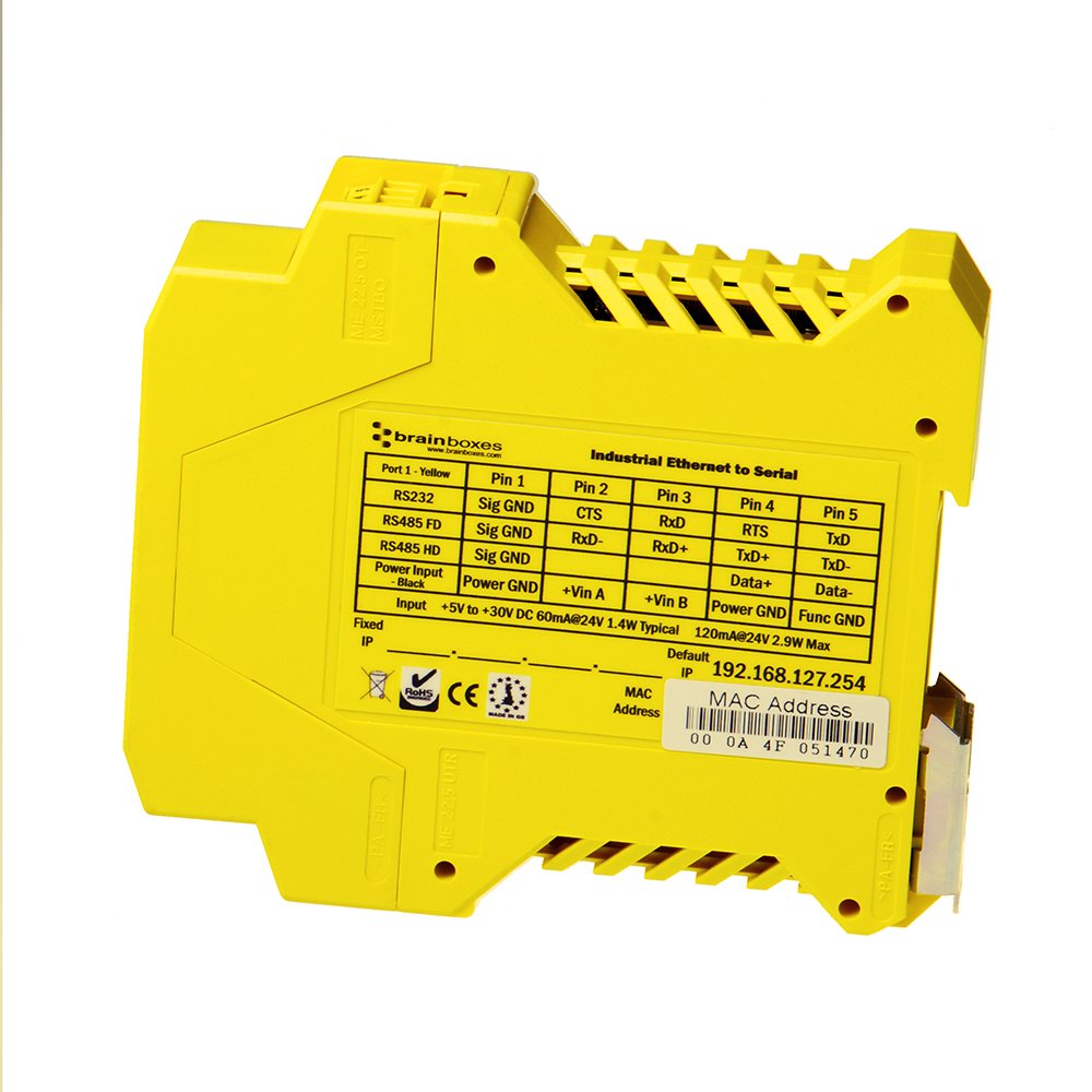 Brainboxes Device Server   10Mb Lan, 100Mb Lan, Rs 232, Rs 422, Rs 485 (Es 511)