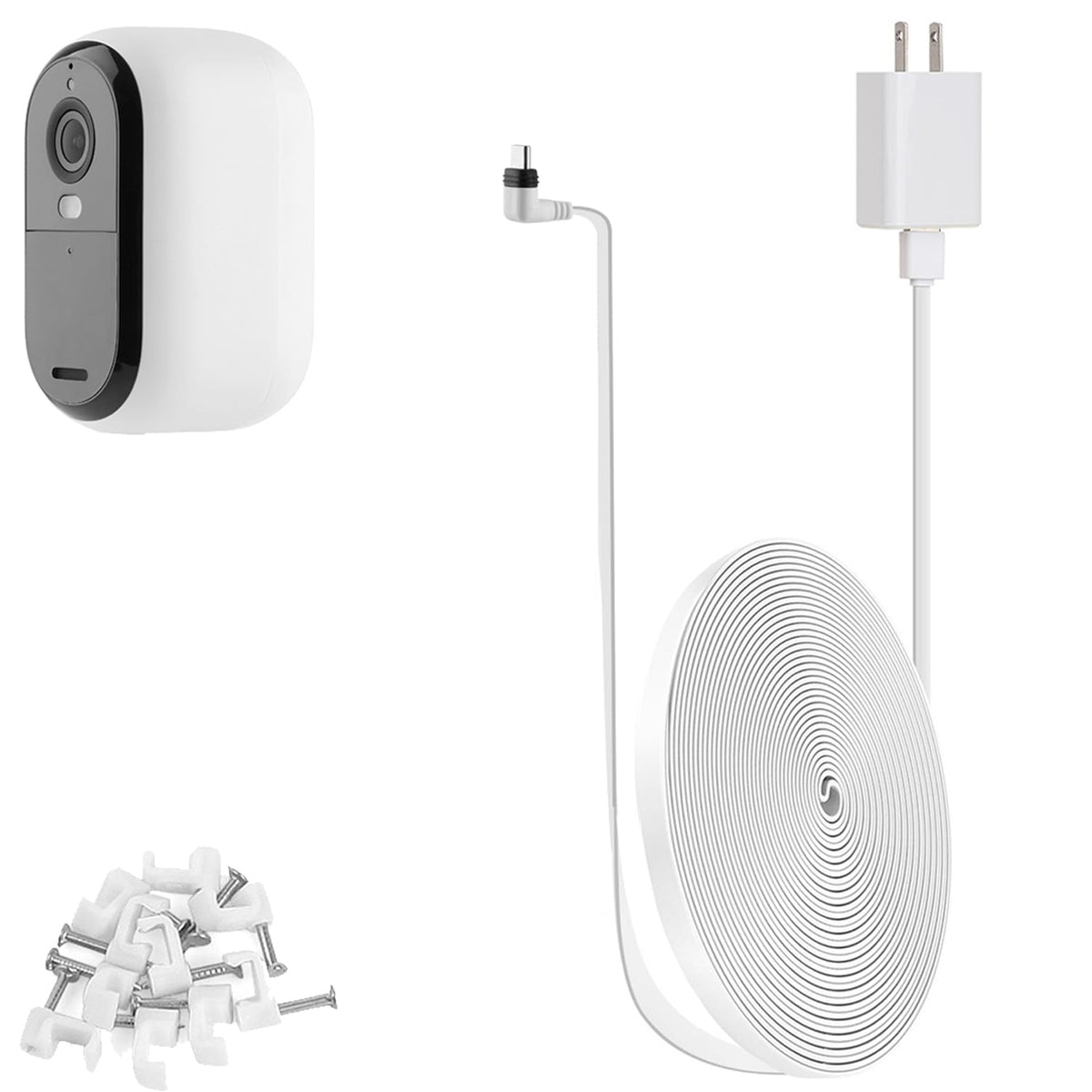 Itodos 16.4Ft/5M Charging Cable For Arlo Essential Wireless Security Camera, 2Nd Generation With Adapter, Weatherproof Outdoor F