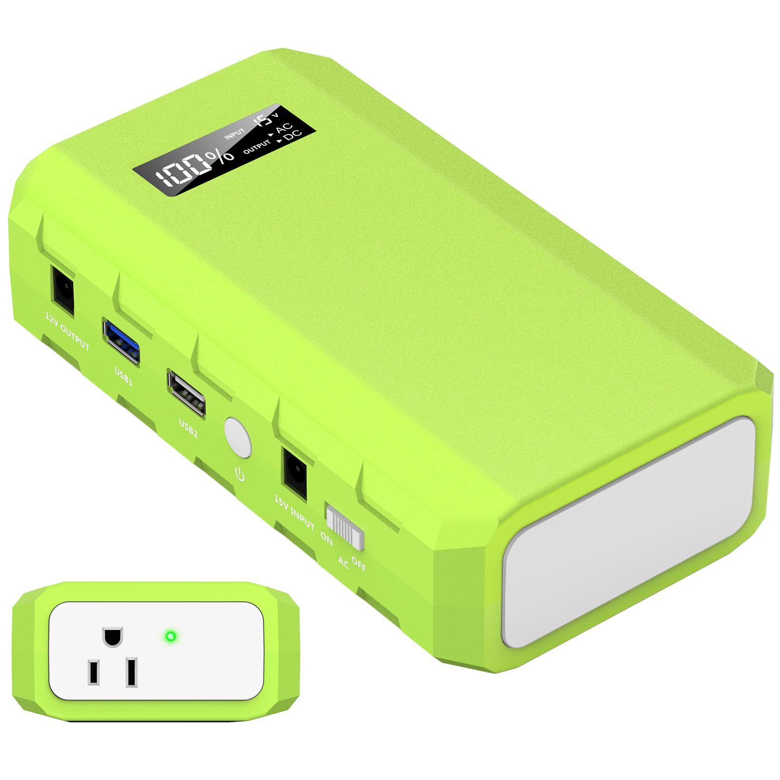Powkey Portable Power Station With Ac Outlet, 65W/110V External Battery Pack 24000Mah/88.8Wh Power Pack, Portable Power Source S