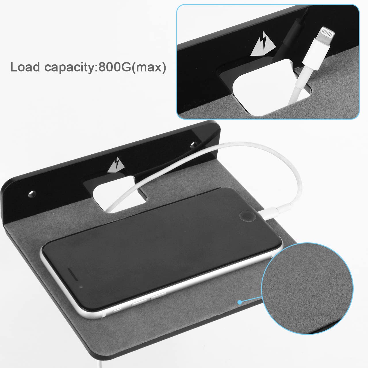 Txesign Wall Shelves Speaker Shelves 2 Pack, Small Wall Shelves Speaker Mount For Bluetooth Speaker, Webcam, Cell Phones, Toy Di