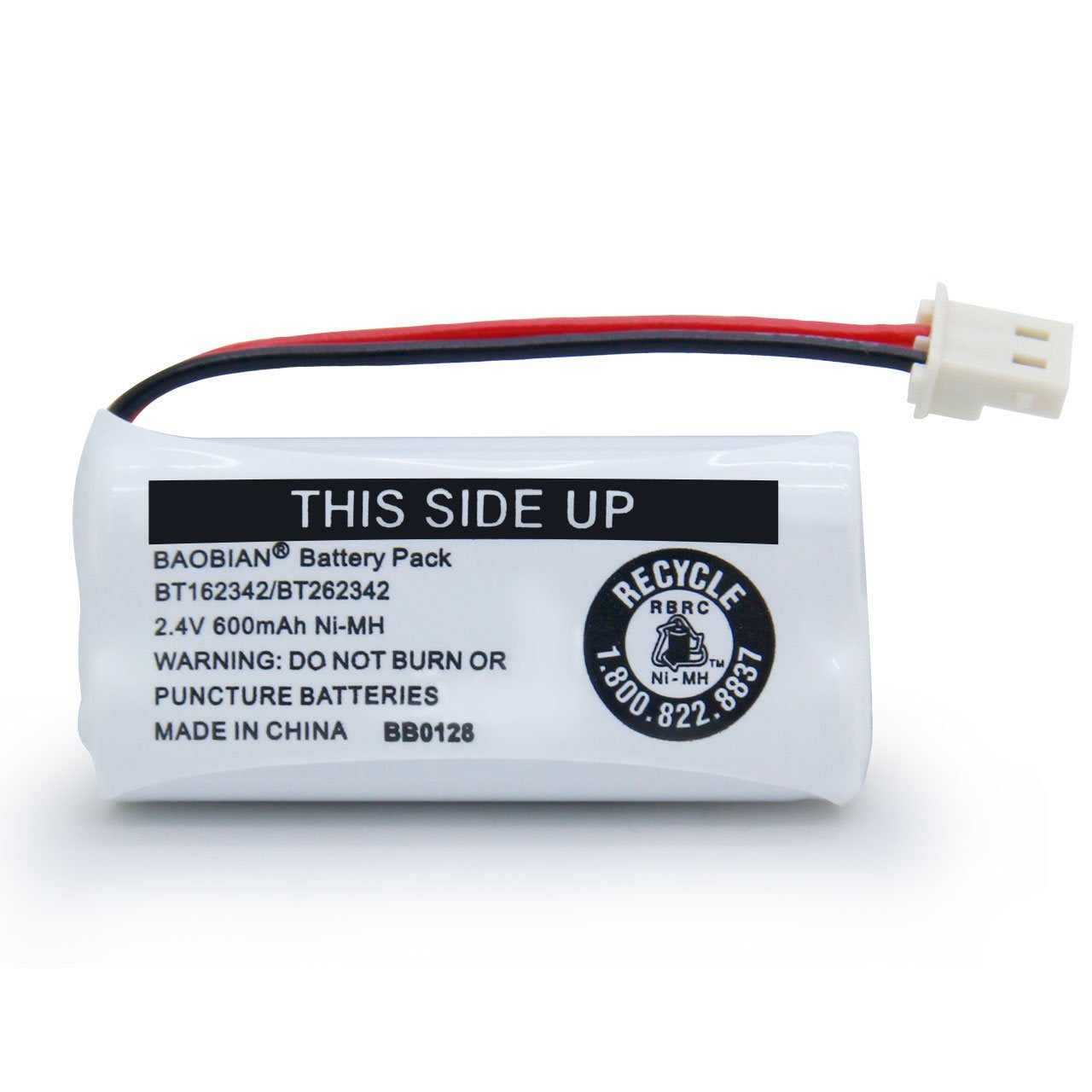 Baobian Bt162342/Bt262342 Cordless Phone Batteries Bt183342/Bt283342 Bt166342/Bt266342 Cs6114 Cs6419 Cs6719 El52300 Cl80111 2.4V 600Mah Ni Mh (3 Pack)