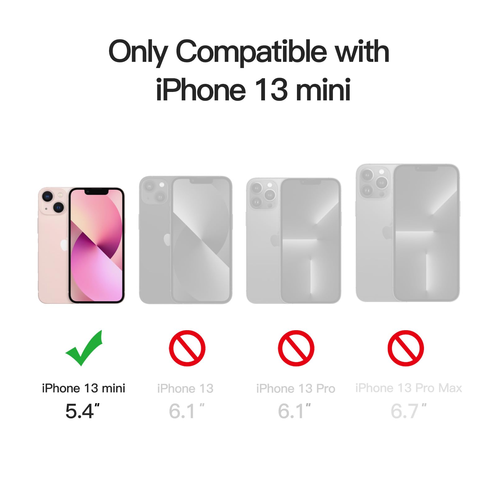 Jetech Magnetic Case For Iphone 13 Mini 5.4 Inch Compatible With Magsafe, Translucent Matte Back Slim Shockproof Phone Cover (Pi