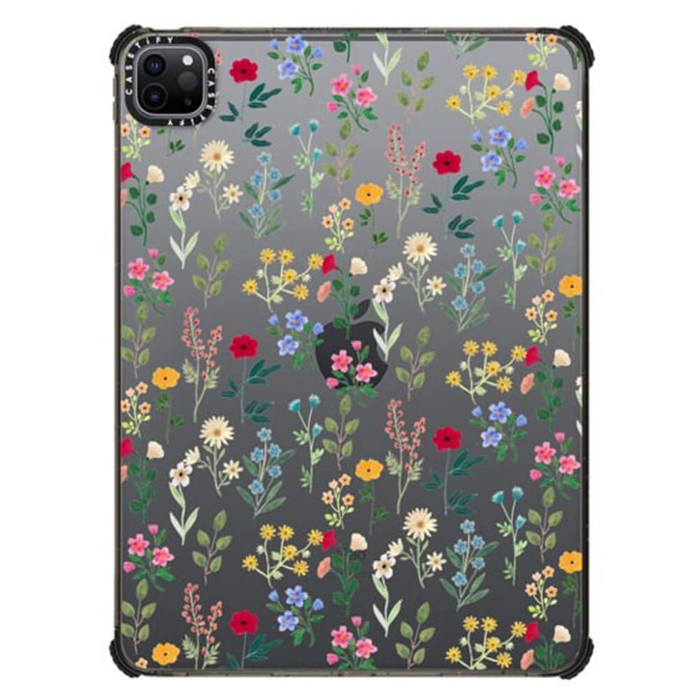 Casetify Impact Case For Ipad Pro 11'' (3Rd/4Th Gen)   Spring Botanicals 2   Clear Black