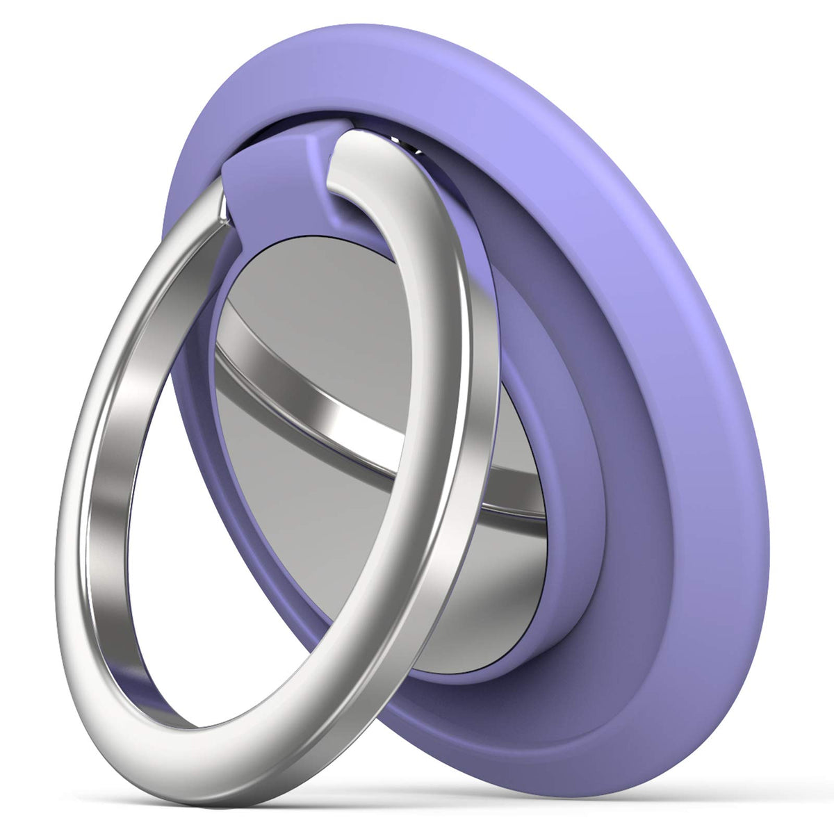 2 Pcs Kickstand Cell Phone Ring Holder Finger Grip 360 Degree Rotation (Lilac)
