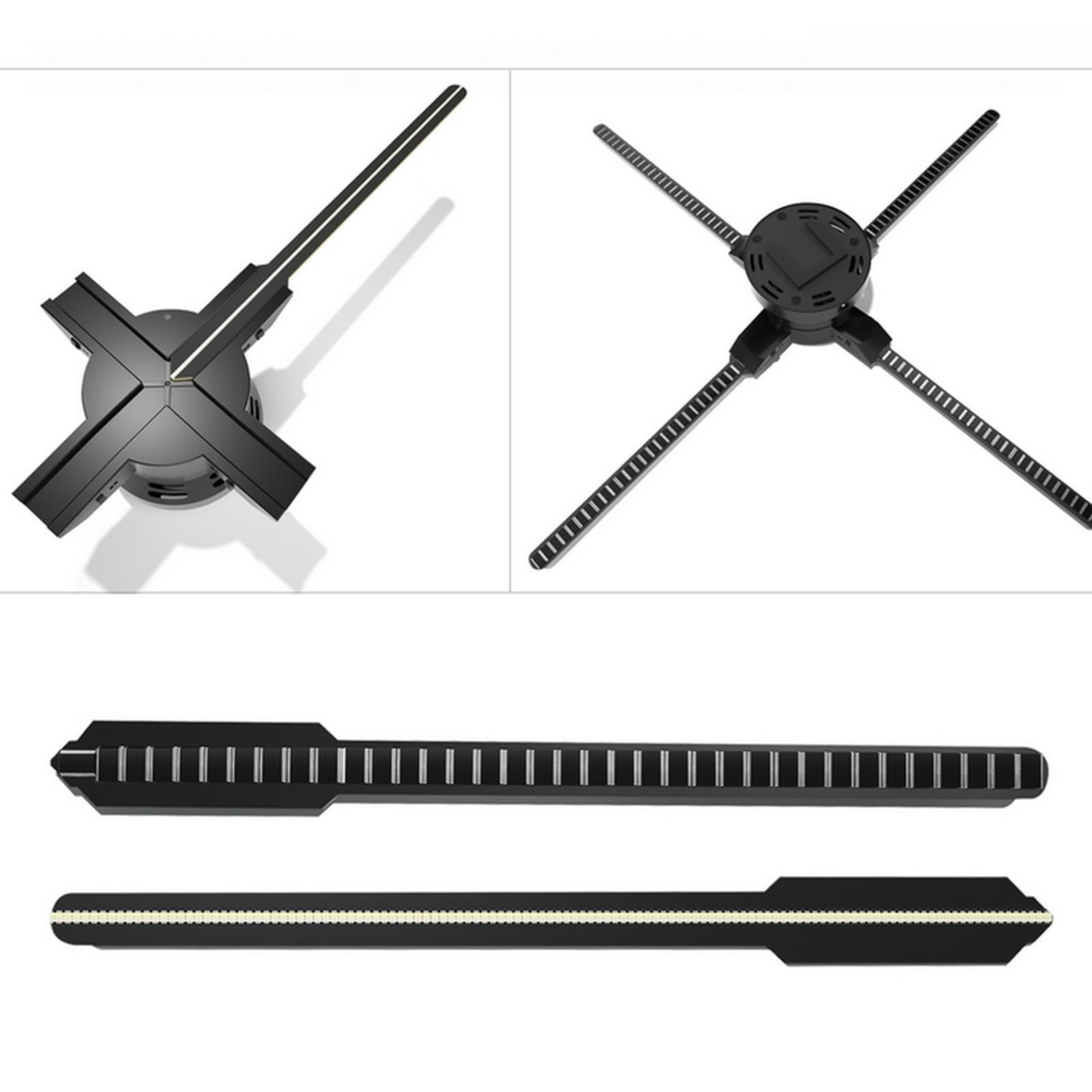 Giwox 3D Hologram Led Fan, 3D Holographic Video Projector Supports Wifi, Phone App And Tf Card, 3D Hologram Video Graphic Advert