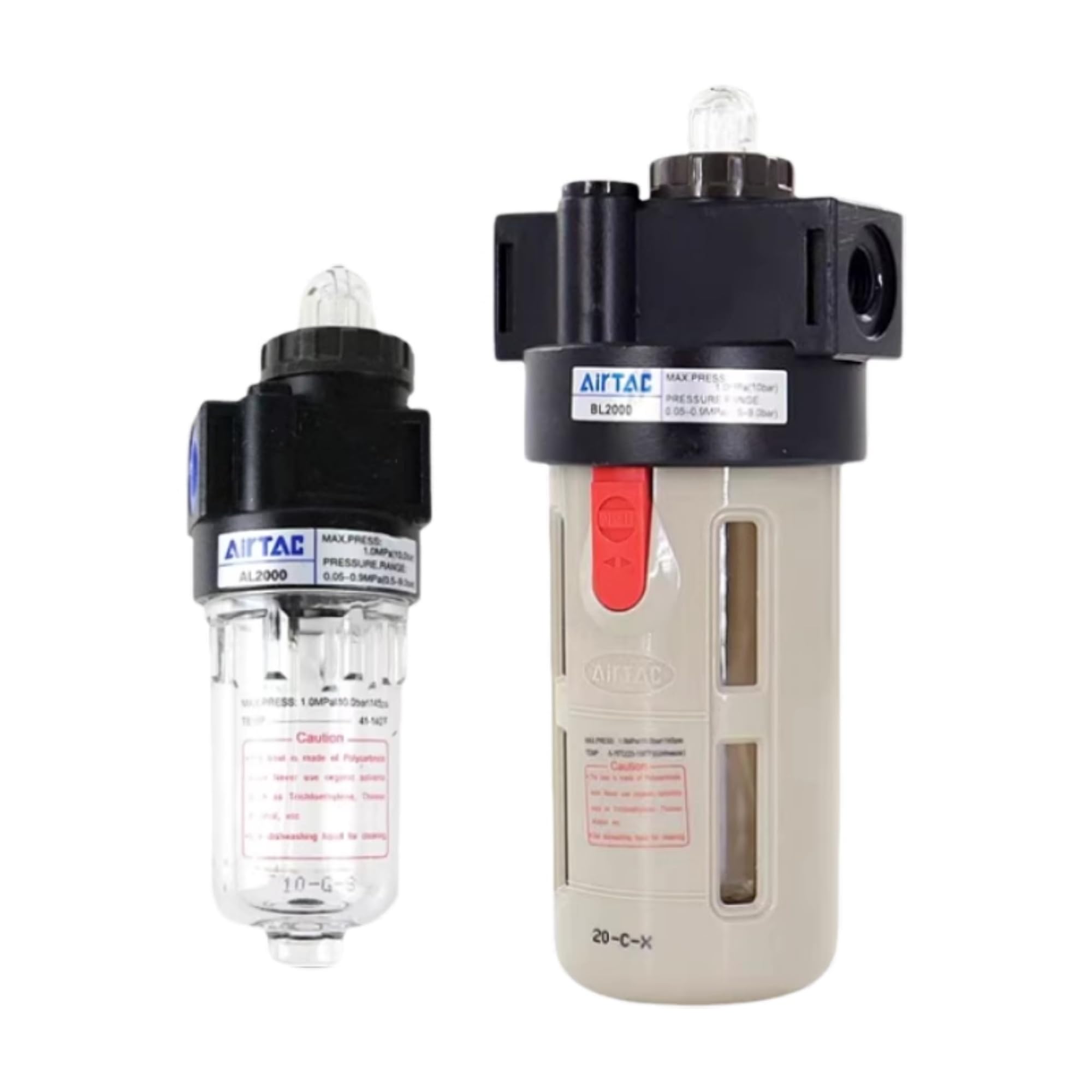 Compressed Air Line Lubricator Airtac Bl2000 1/4 Npt 0-145 Psi Oil For Pneumatic System Source Treatment