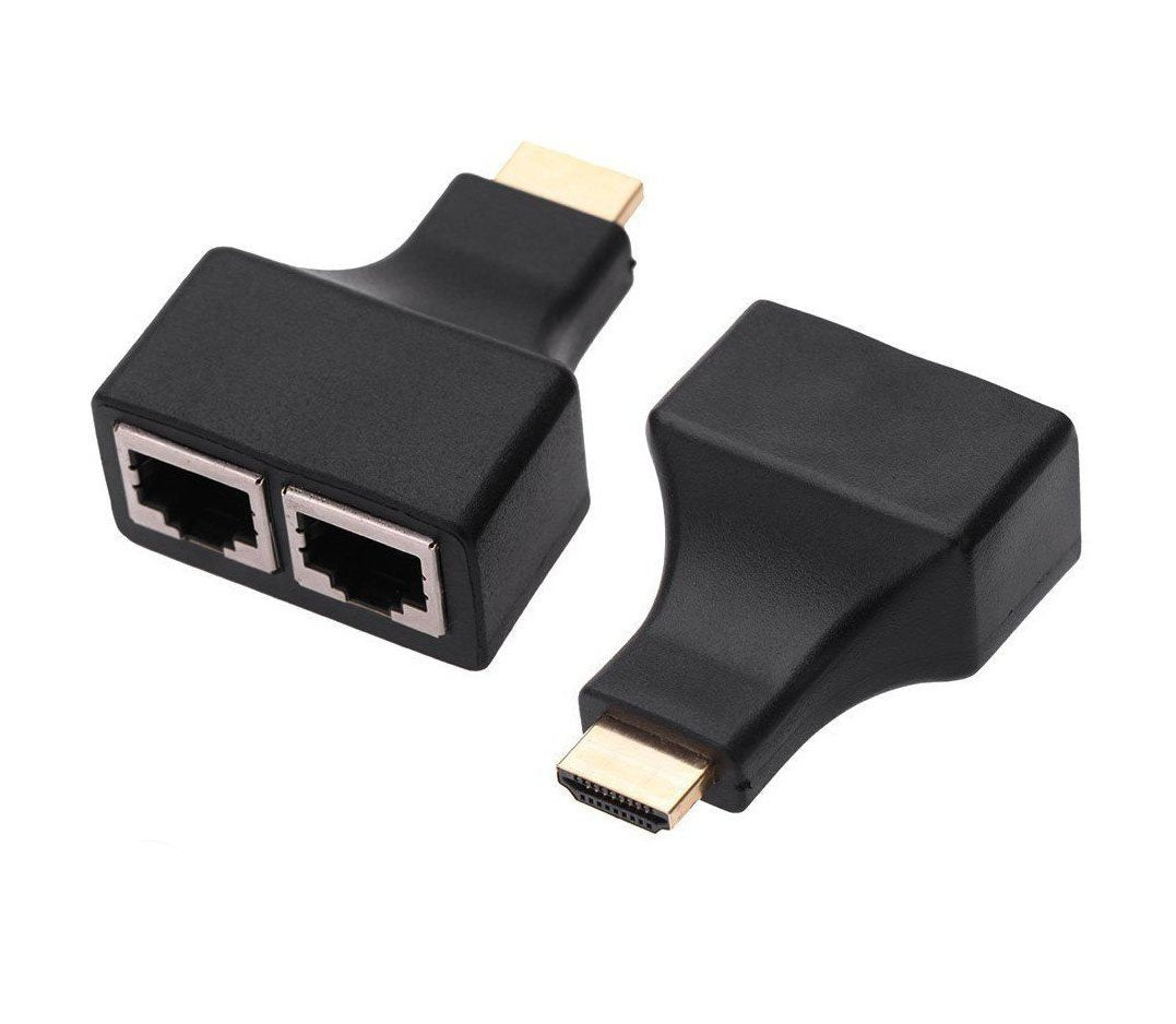 Wpeng Hdmi To Rj45 Network Adapter, Qaoquda 1080P Hdmi Male To Dual Rj45 Female Network Cat5E Cat6 Converter Extender Splitter R