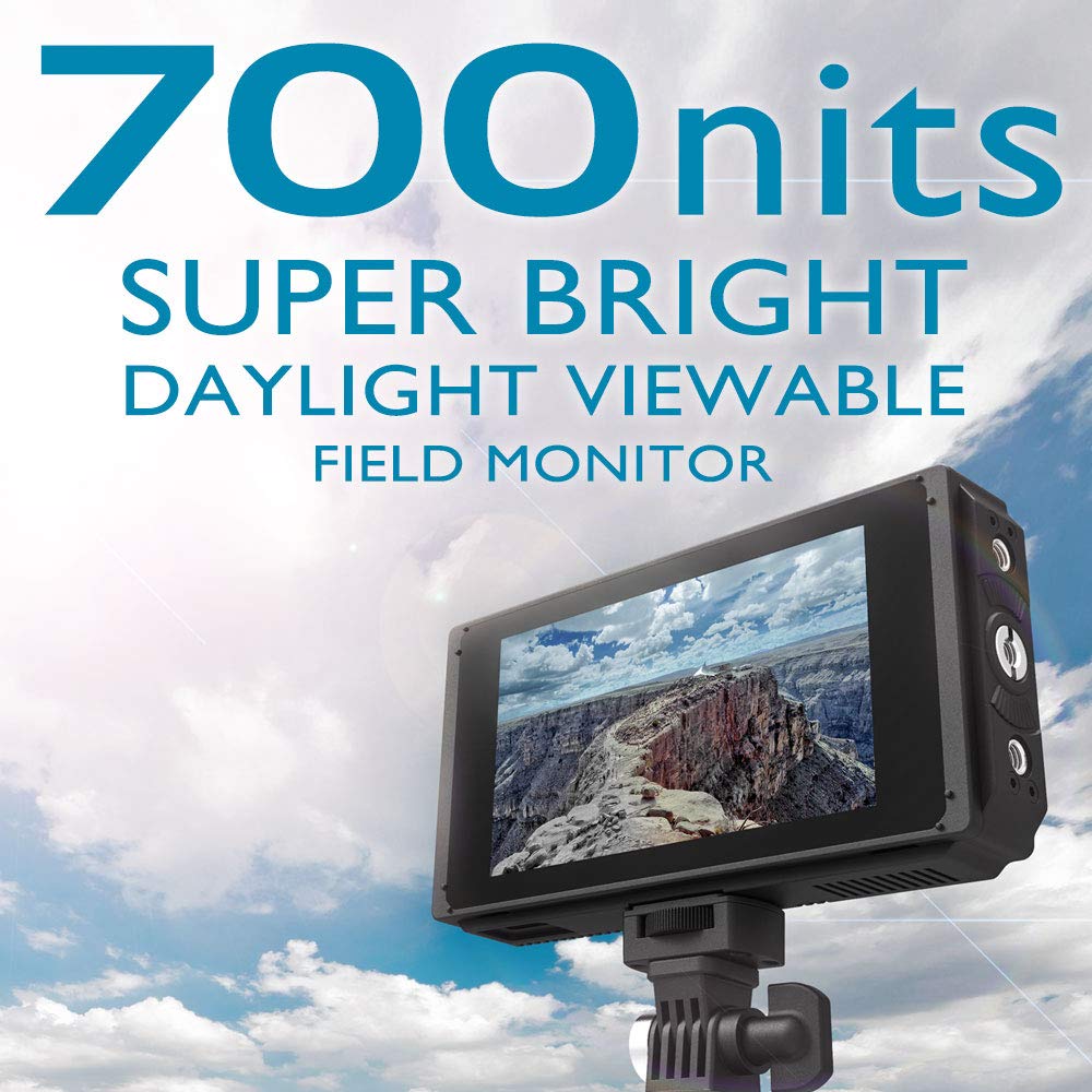 FOTGA A50TLS 5inch FHD IPS DCI-P3 Touchscreen Video DSLR Camera Field Monitor 700nit with 4K HDMI 3G SDI Waveform 3D LUT