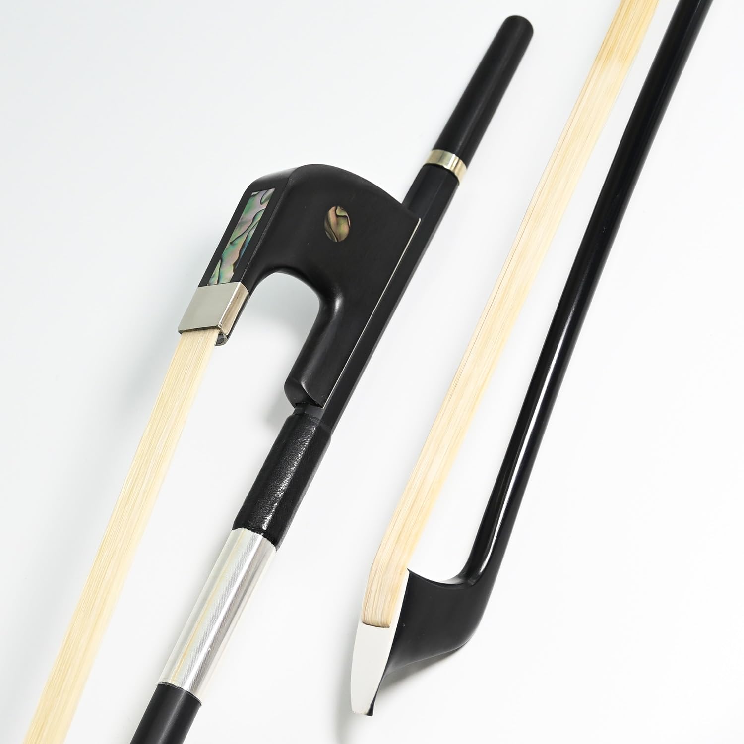 German Model Carbon Fiber Upright Double Bass Bow 4/4 Size Vingobow 100Bg 76Cm For Advanced Player Strong And Durable Ebony Frog