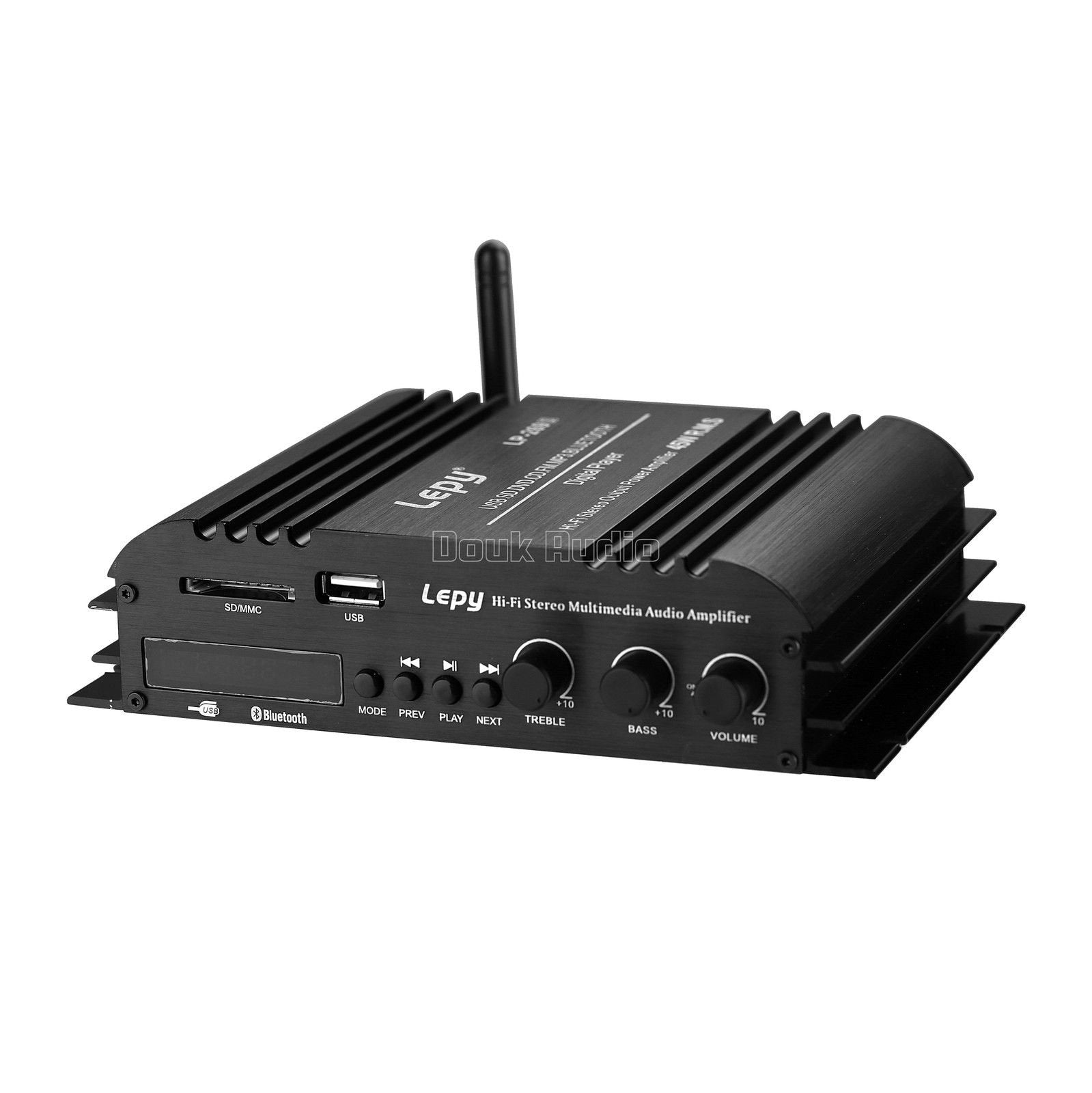 Nobsound Lepy Hi Fi Stereo Multimedia 4 Channel 180W (45W X 4) Bluetooth Power Amplifier Audio Amp Booster Usb Sd Dvd Cd Fm Mp3