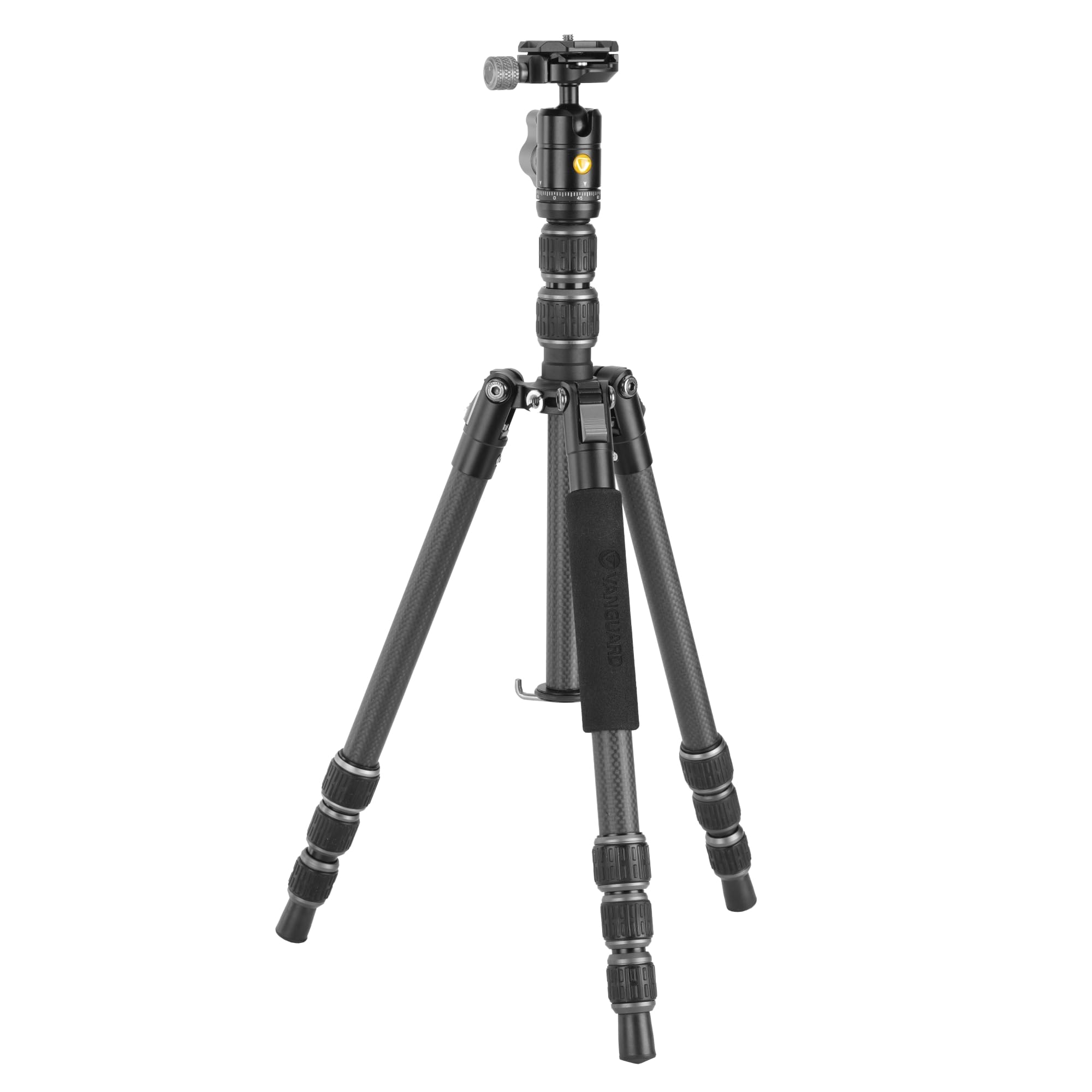 Vanguard VEO 3GO 204CB G2 Lightweight Carbon Fiber Travel Tripod with Ball Head, Smartphone Holder, Bluetooth Remote, and Tripod