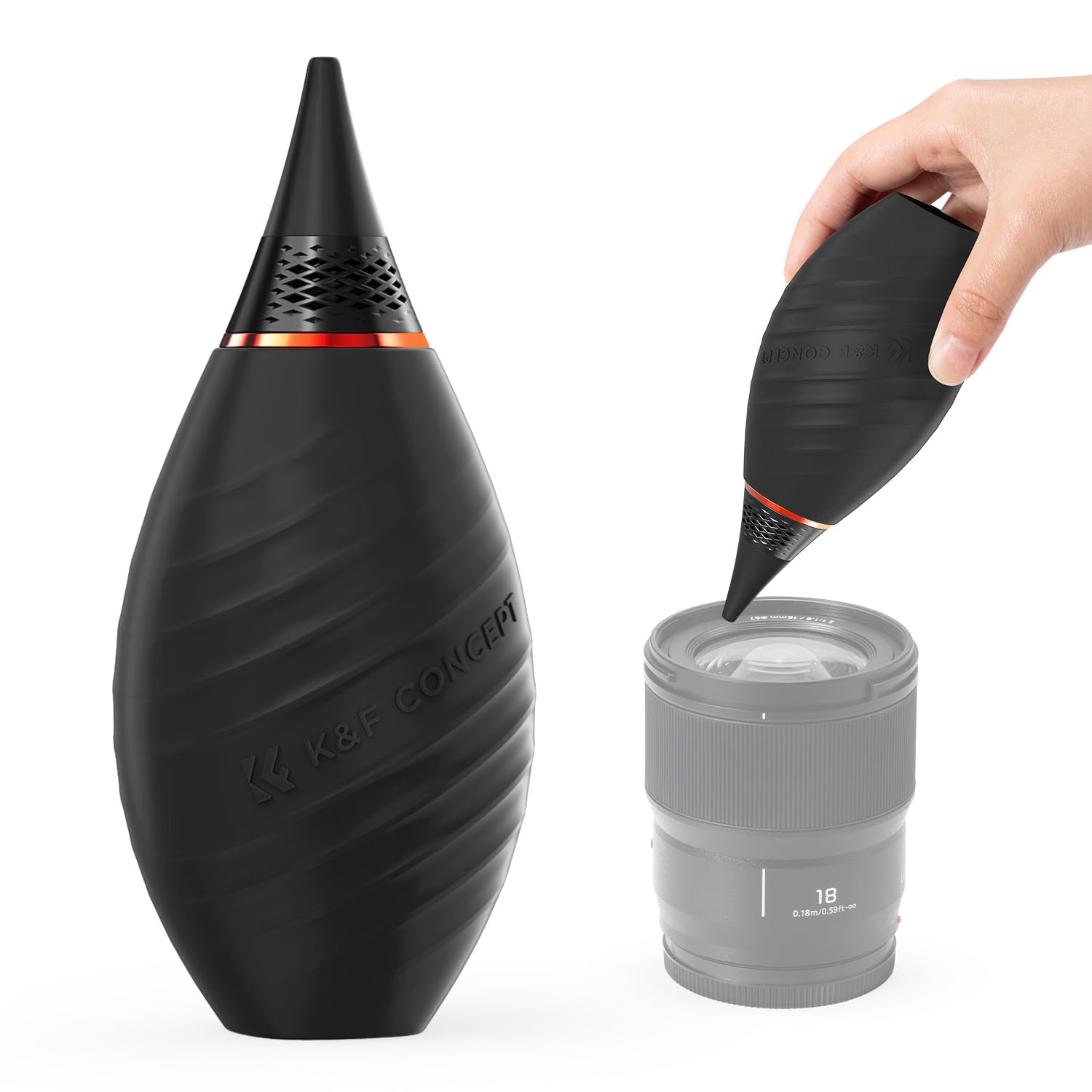 K&F Concept Soft Tip Strong Air Blower, Single Air Intake Camera Lens Blower With Short Nozzle, For Digital Slr Lens Sensor Lcd