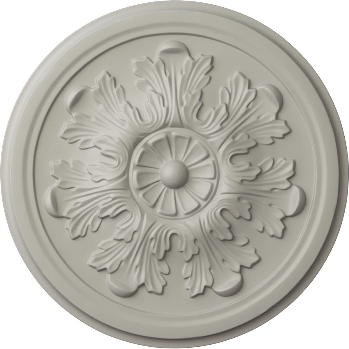 Ekena Millwork Cm12Lepcf Legacy Acanthus Ceiling Medallion, 12 3/4''Od X 7/8''P (Fits Canopies Up To 3 1/2''), Hand Painted Pot