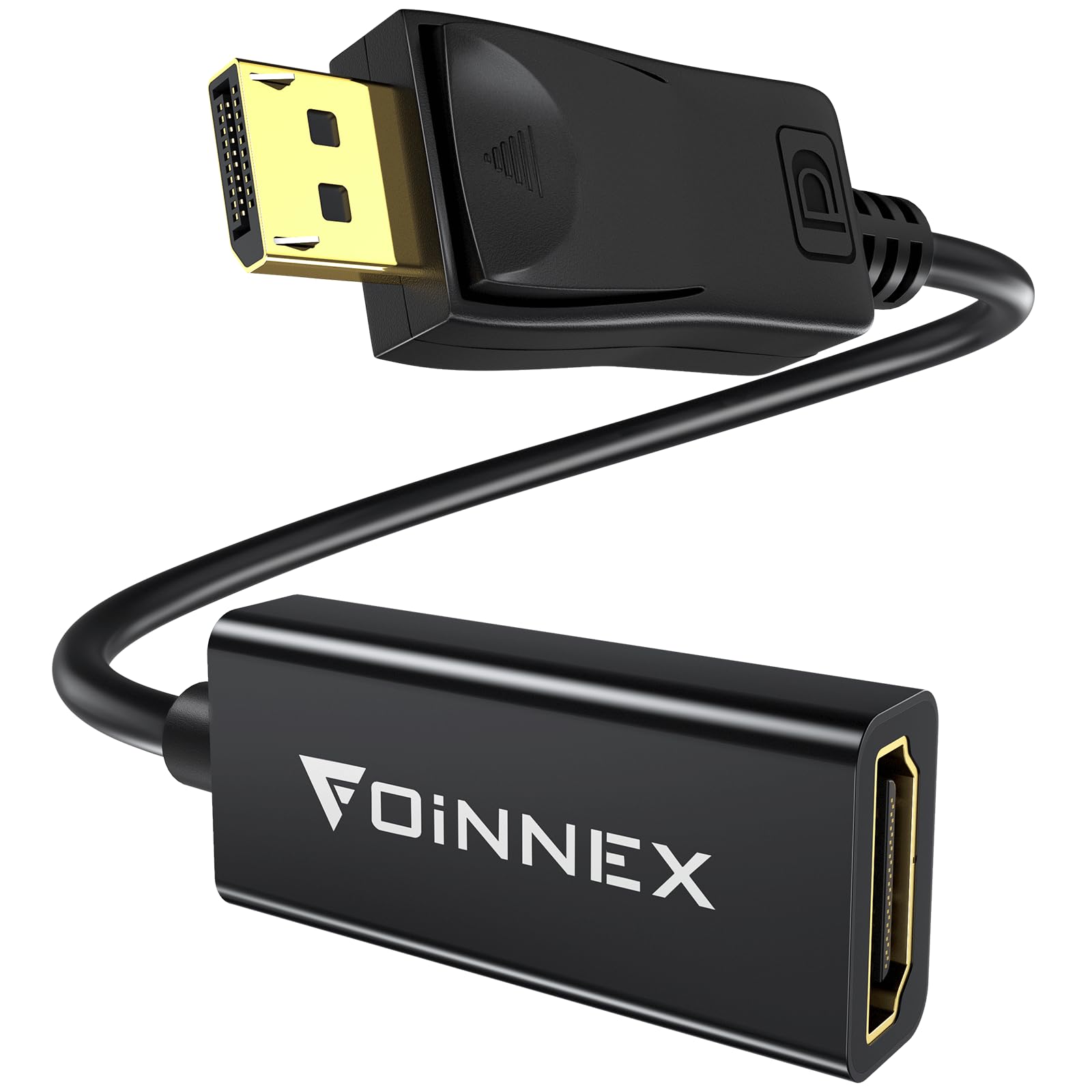 4K Displayport To Hdmi Adapter, Uni Directional Dp To Hdmi Converter Support 1440P 60Hz, Dp Source To Hdmi Display Male To Femal