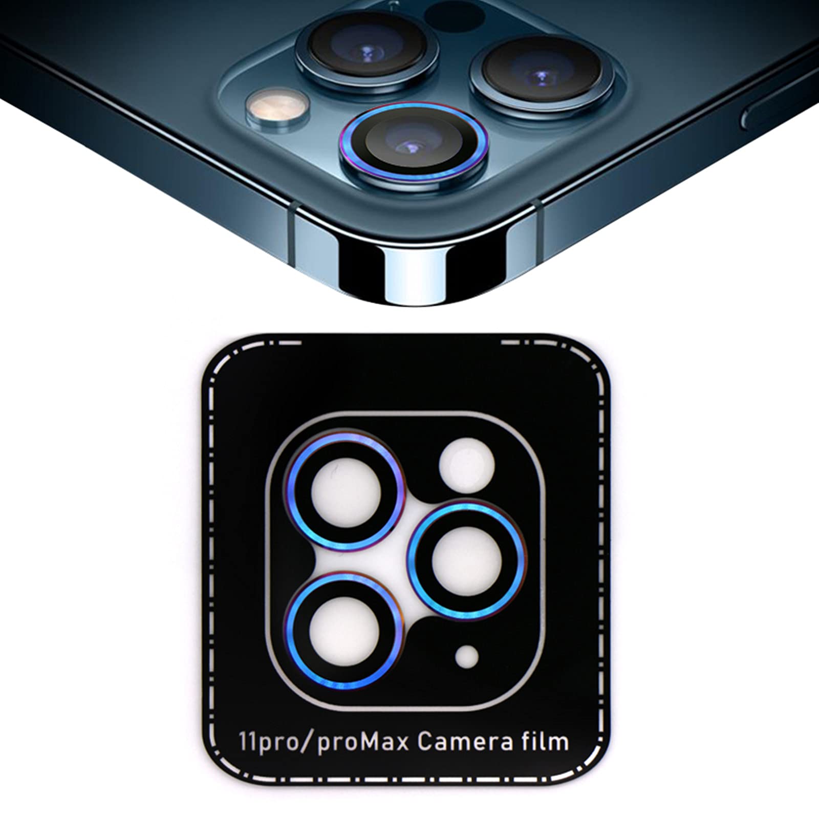 Suwei Camera Lens Protector For Iphone 11 Pro/11 Pro Max, Aluminum Alloy Lens Screen Stiker Cover Film,Screenprotector Lens Shie