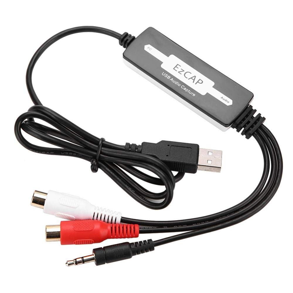 Usb Audio Capture Recorder Card Converts Turntable Lp/Cassette Tape Audio To Mp3/Wav Digital Music Converter Adapter, Support Wi