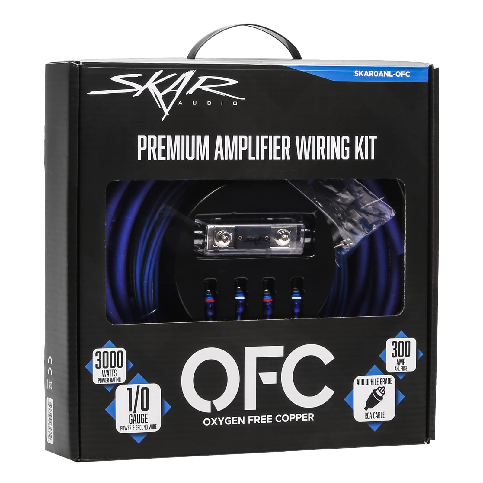 Skar Audio 1/0 Gauge Ofc Complete Amplifier Installation Wiring Kit, Skar0Anl Ofc