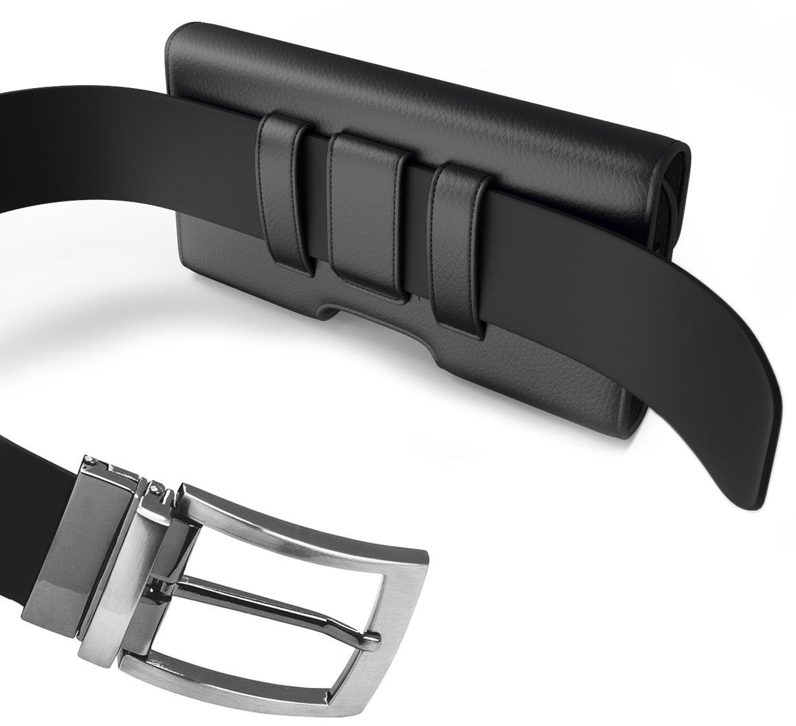 For Google Pixel 2 Leather Pouch Case, Xl Size Fit Side Way Leather [Pouch] [Holster] Clip Case For Google Pixel 2 (Fits The Pho