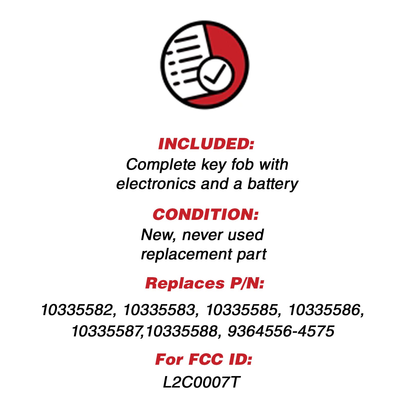 Keylessoption Keyless Entry Remote Car Key Fob For Chevy Colorado Gmc Canyon Hummer H3 L2C0007T (Pack Of 2)