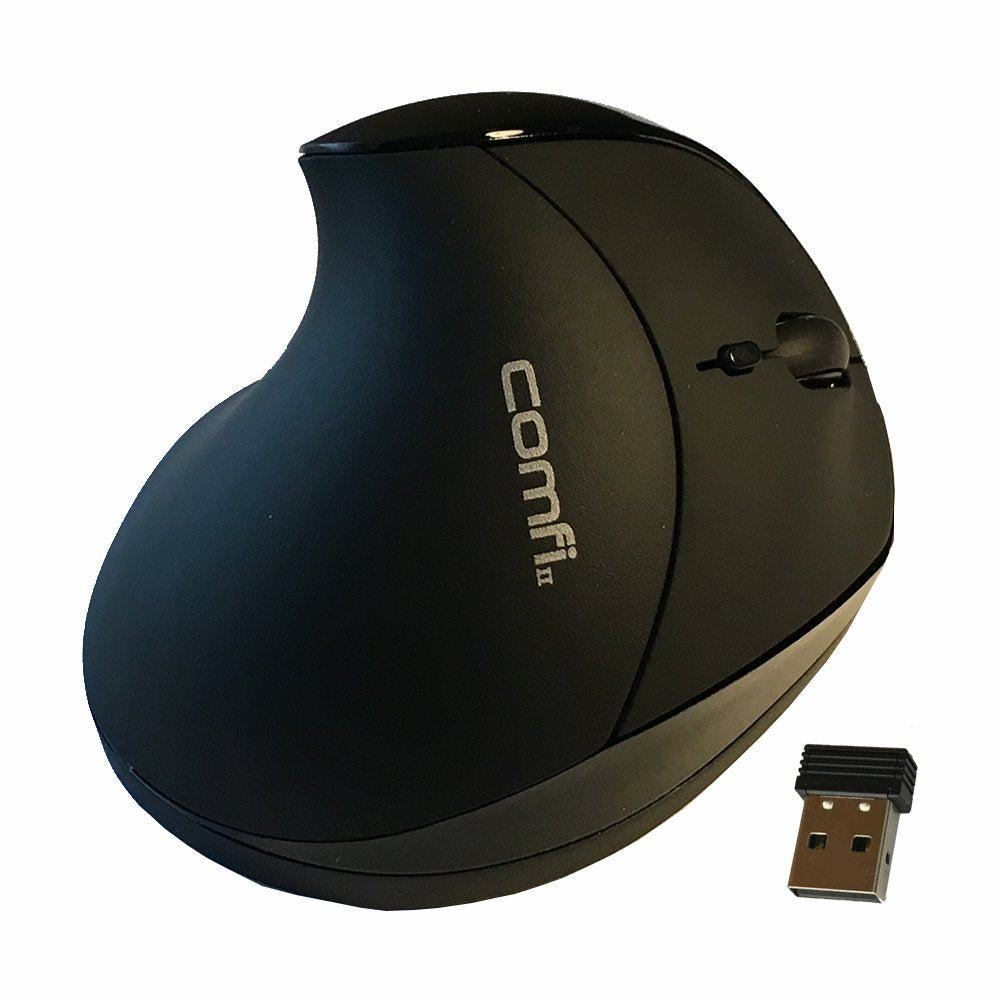 Comfi Ii Wireless Ergonomic Computer Mouse Em011 Bkw, Black
