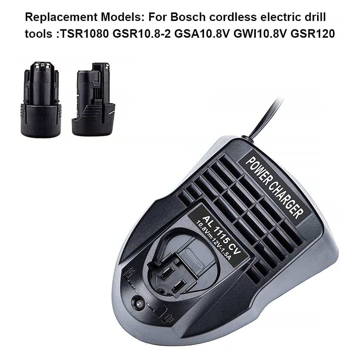 Powilling Bc330 12 Volt Replacement Battery Charger For Bosch12 Volt Lithium Ion Batteries