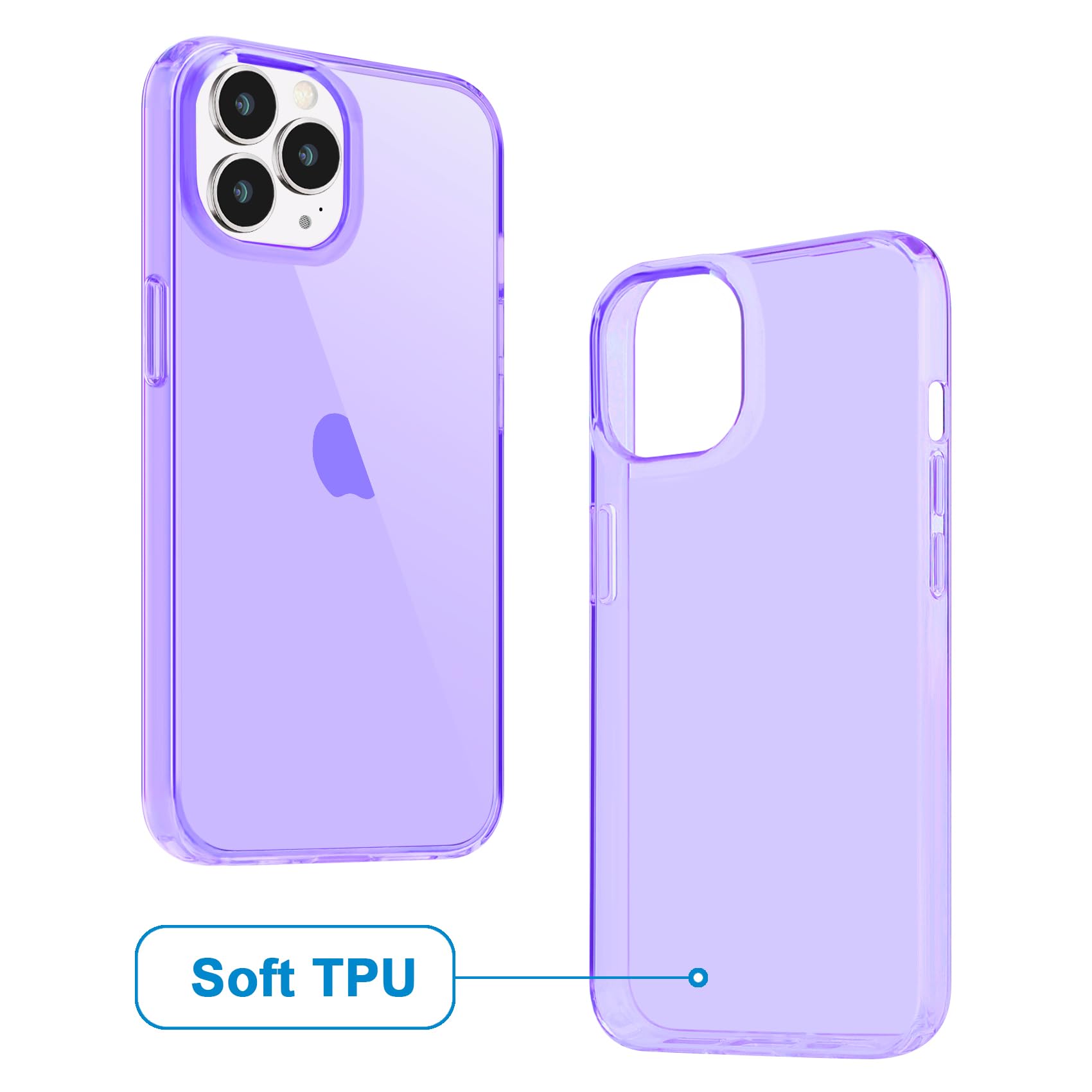 Jjgoo Compatible With Iphone 12 Pro Max Case Clear, Transparent Soft Shockproof Protective Slim Thin Bumper Cover Phone Case, Pu