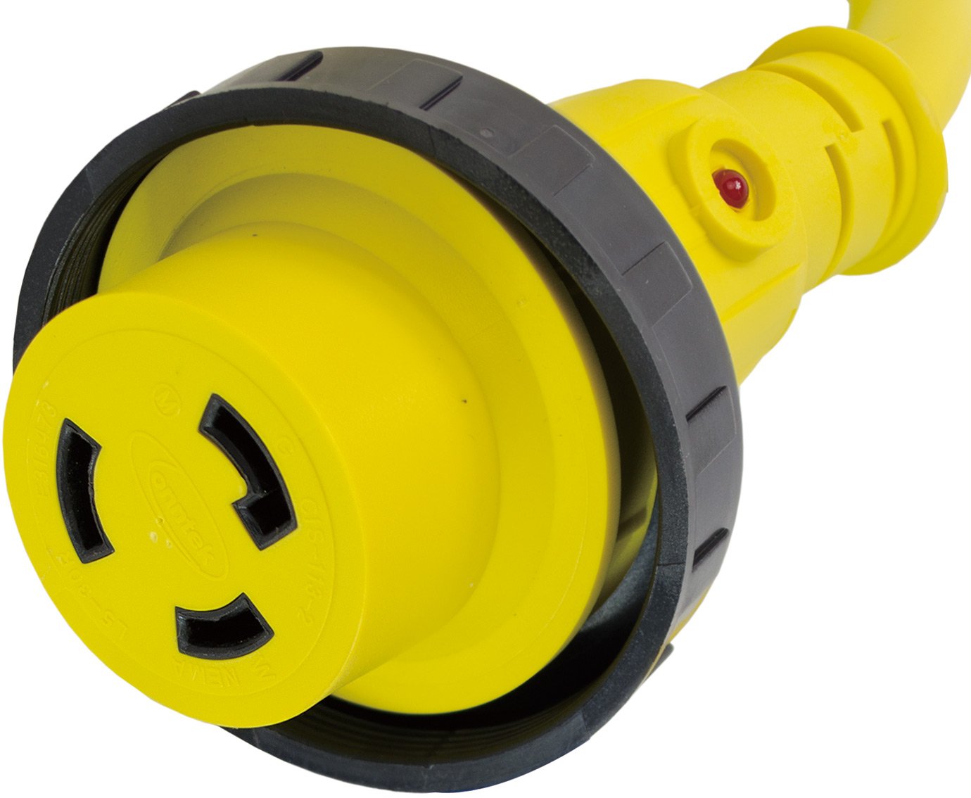 Conntek 17105-050Re Marine Shore Power 30 Amp Cordset With Light Indicator (Yellow, 50-Feet)
