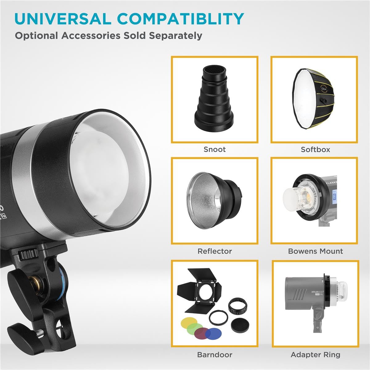 Flashpoint Xplor 300 Pro Ttl R2 Battery Powered Portable Monolight For Strobe Light Photography, 300Ws, 2.4G Hss 1/8000 2600Mah