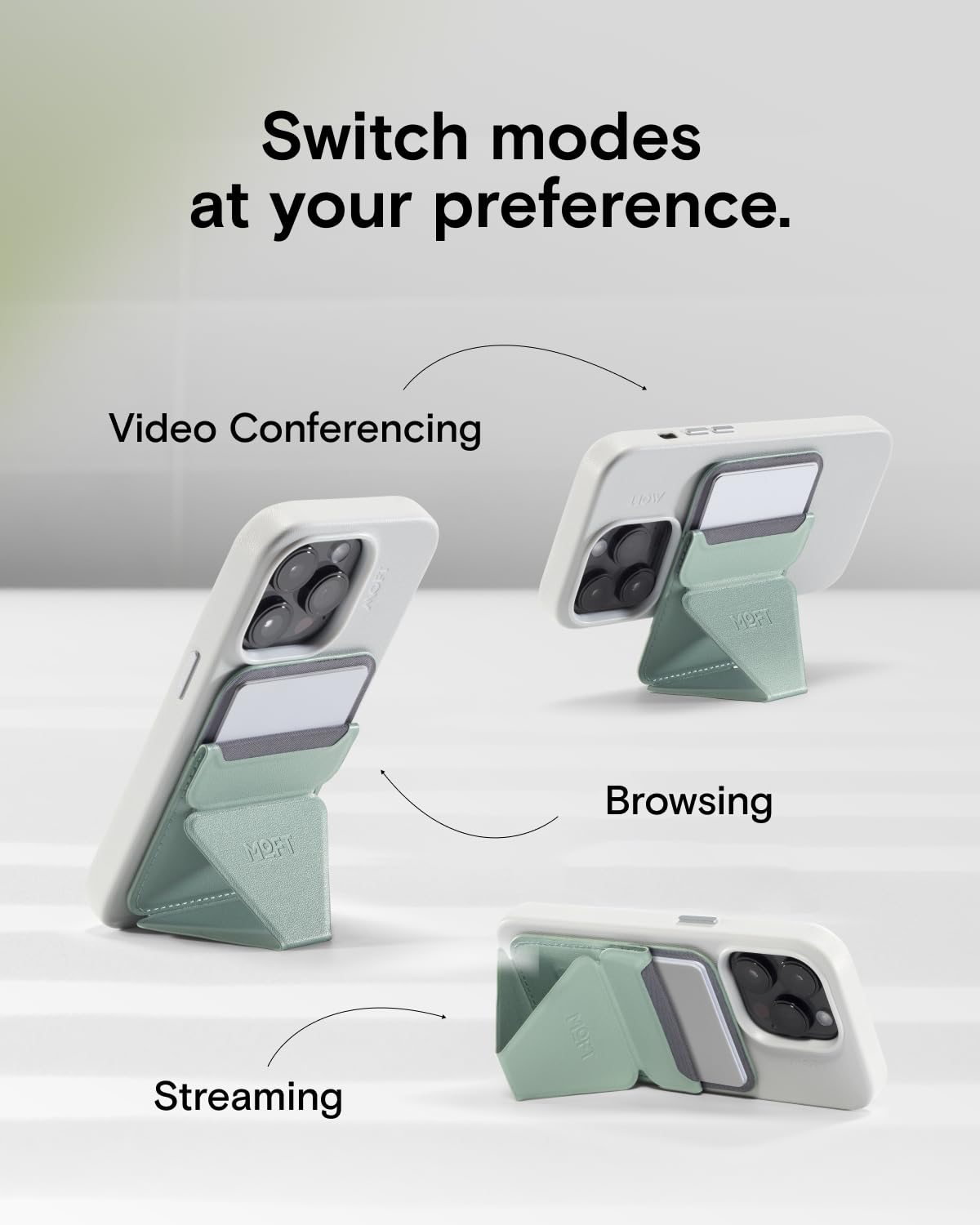 Moft Magsafe Wallet For Iphone 15/14/13/12 Series, Strong Magnetic Phone Card Holder Fit 2 Cards & 3 Viewing Angles & Stain-Resi